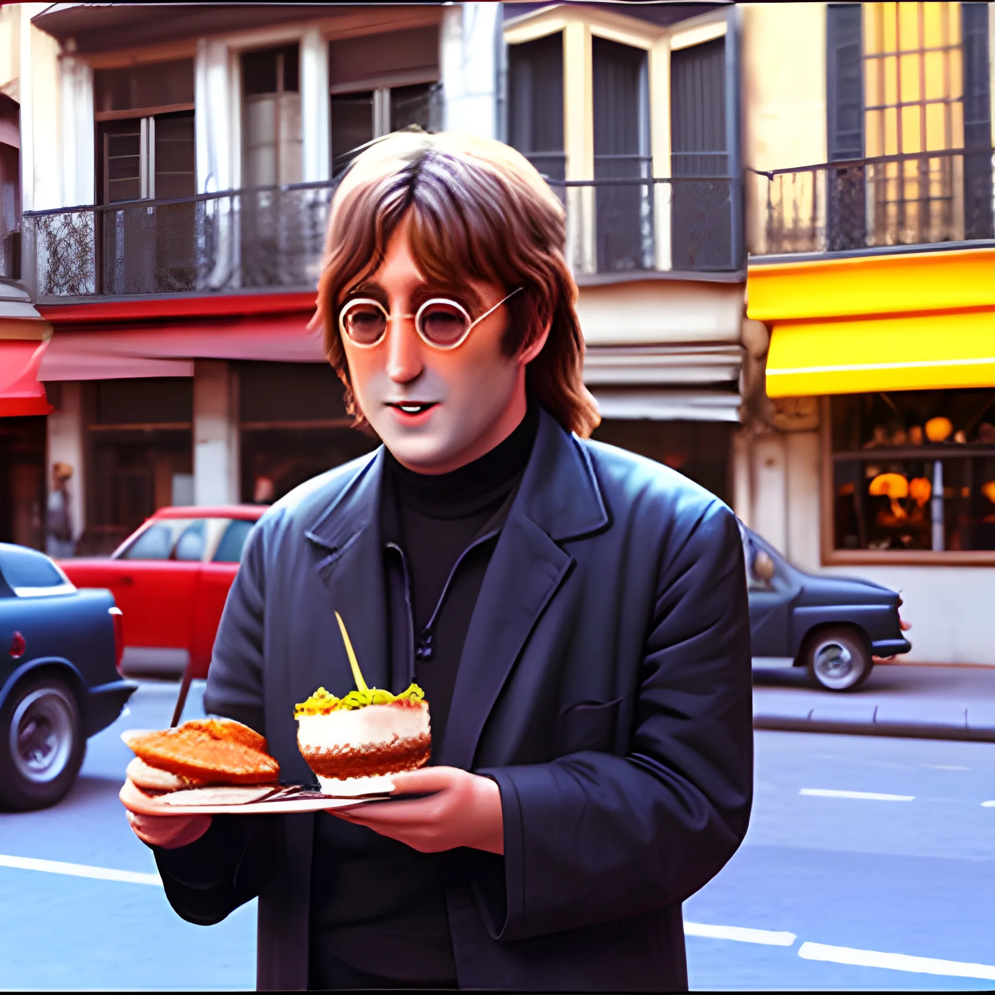 John lennon Cenando en Buenos Aires, 3D