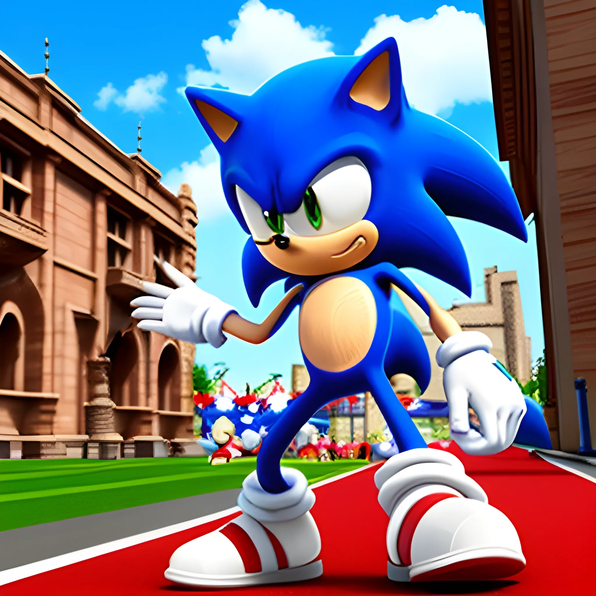 Sonic haciendo el acto humano mas repugnante posible, 3D