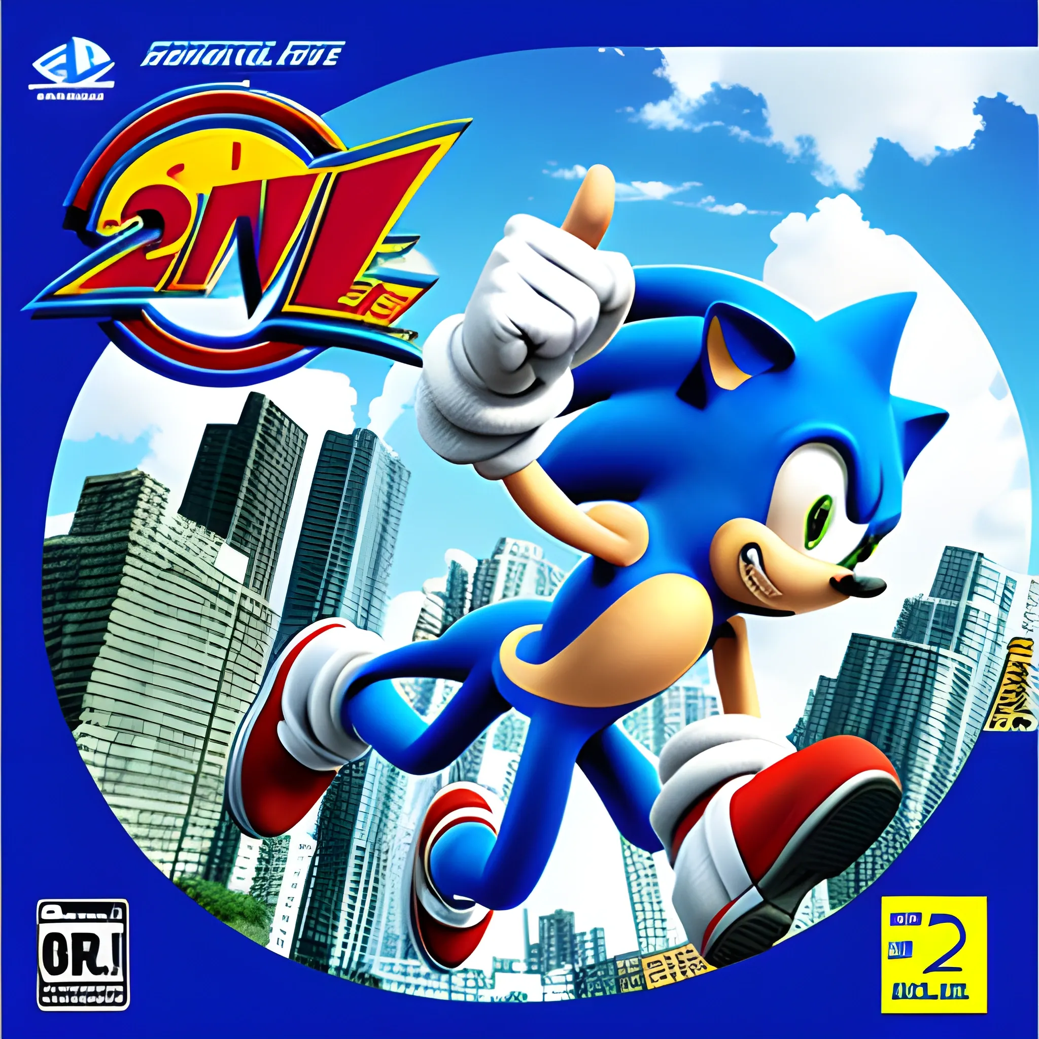 Sonic Adventure 2, portada alternativa, 3D