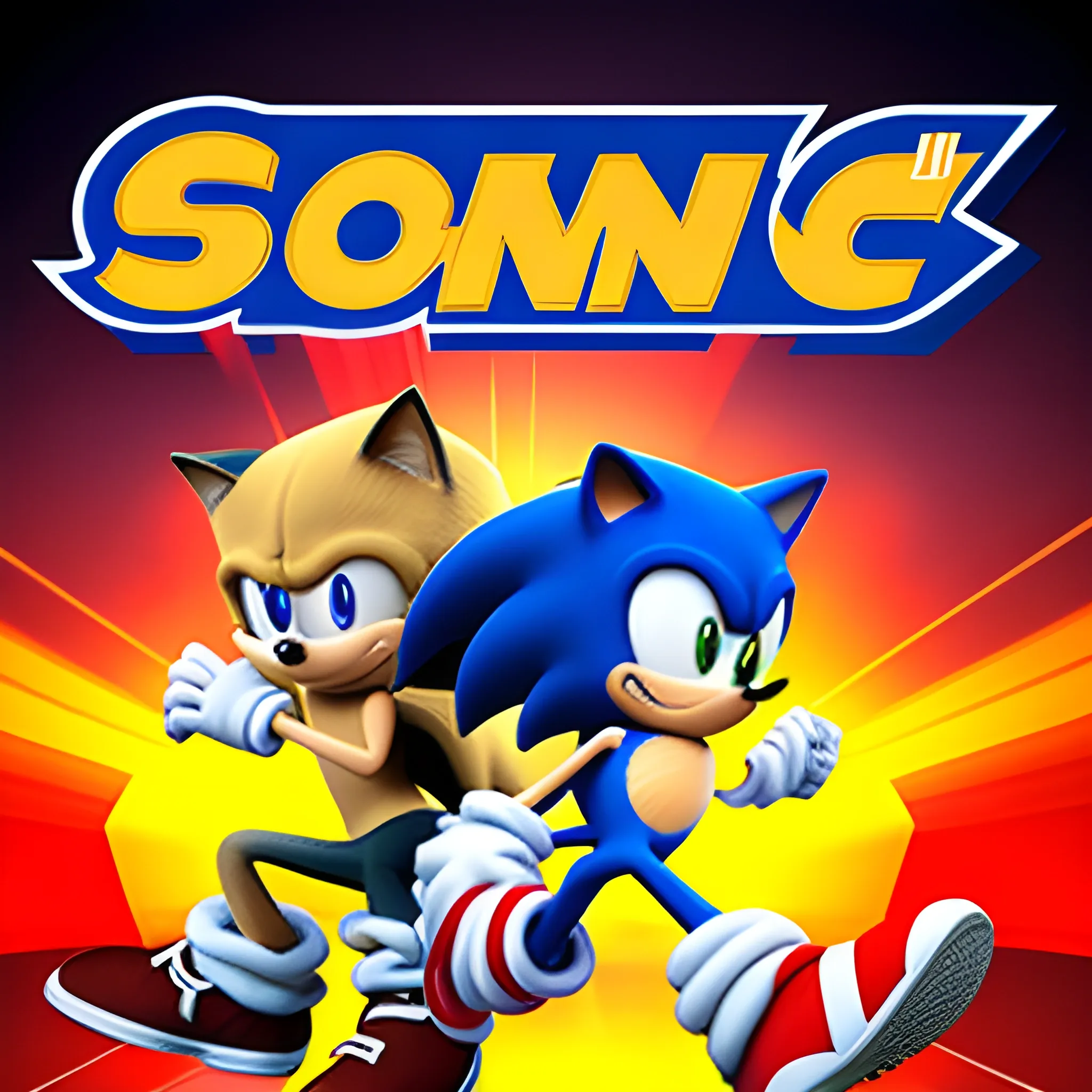 Sonic & Messi, portada, 3D