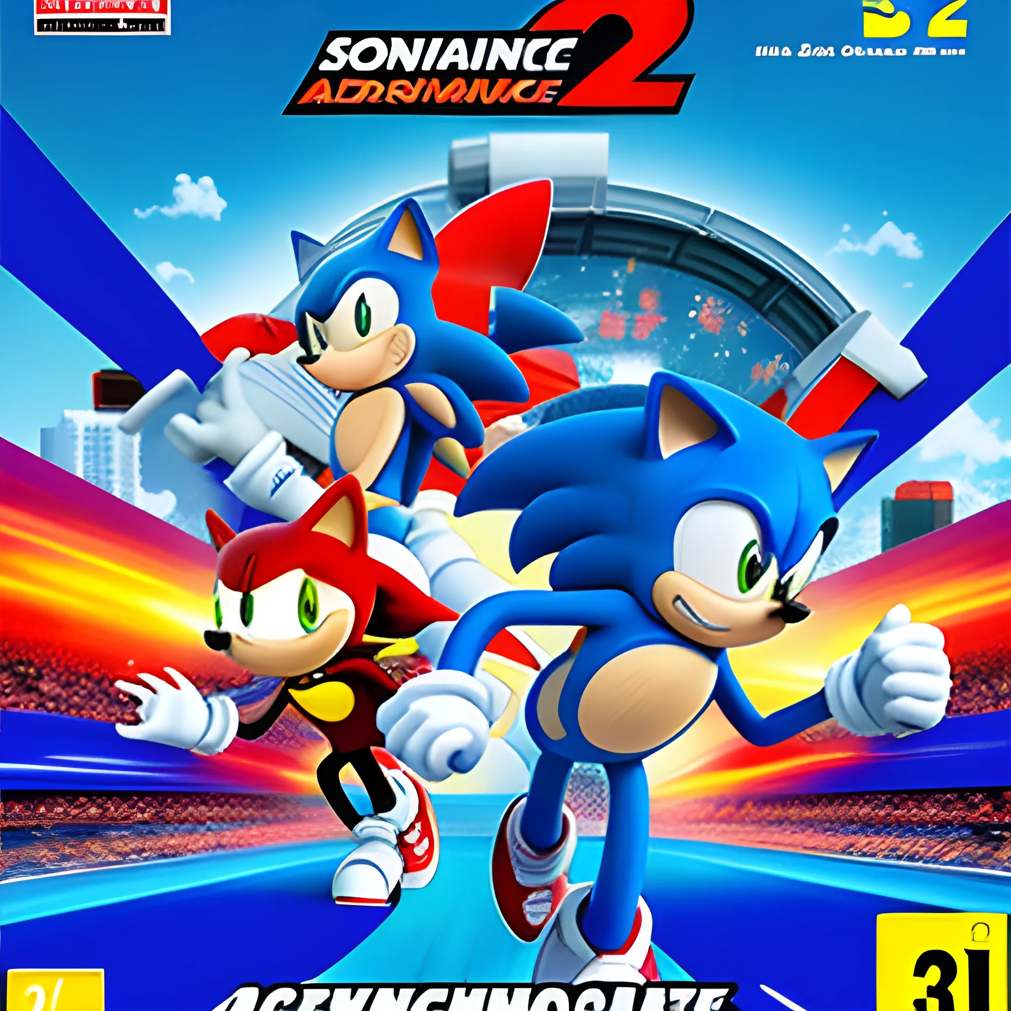 Sonic Adventure 2, portada alternativa, 3D