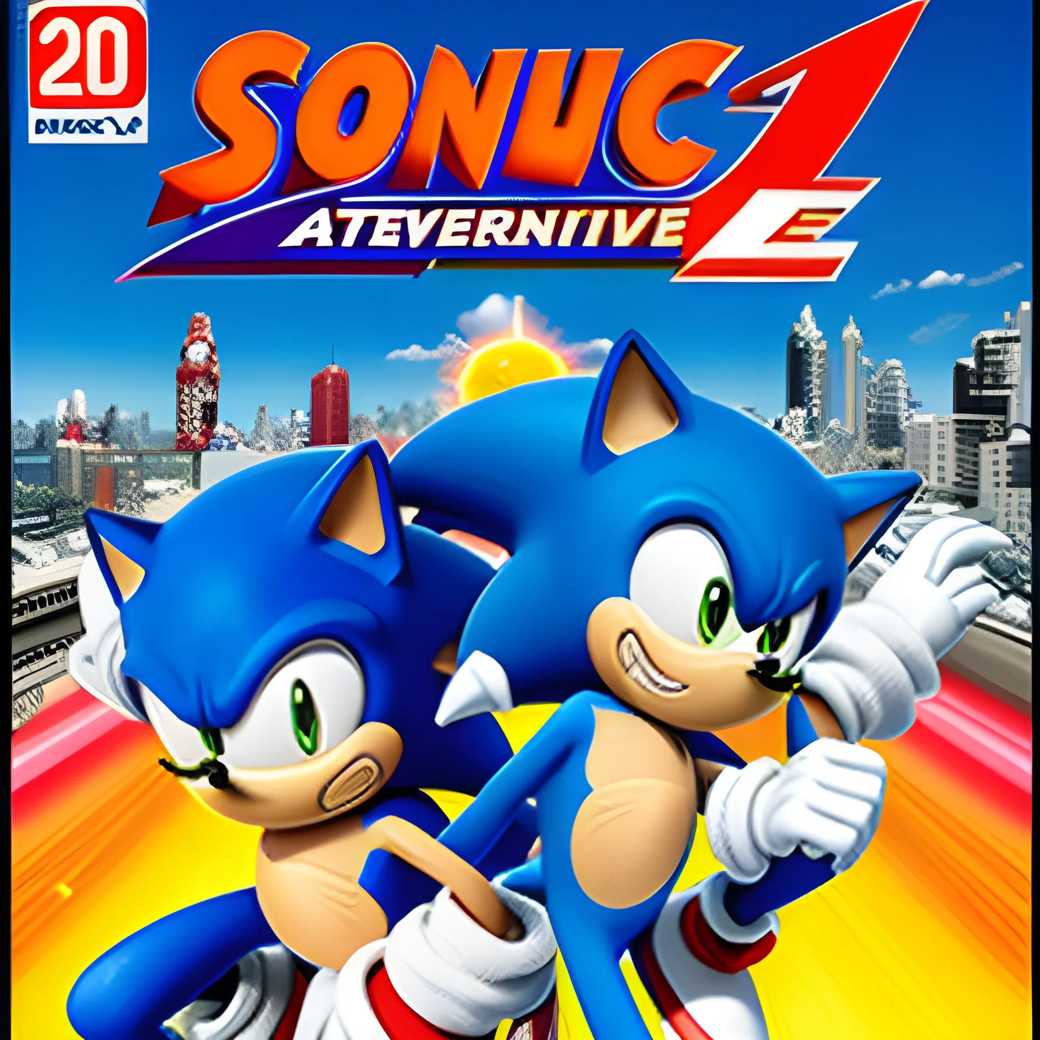 Sonic Adventure 2, portada alternativa, 3D