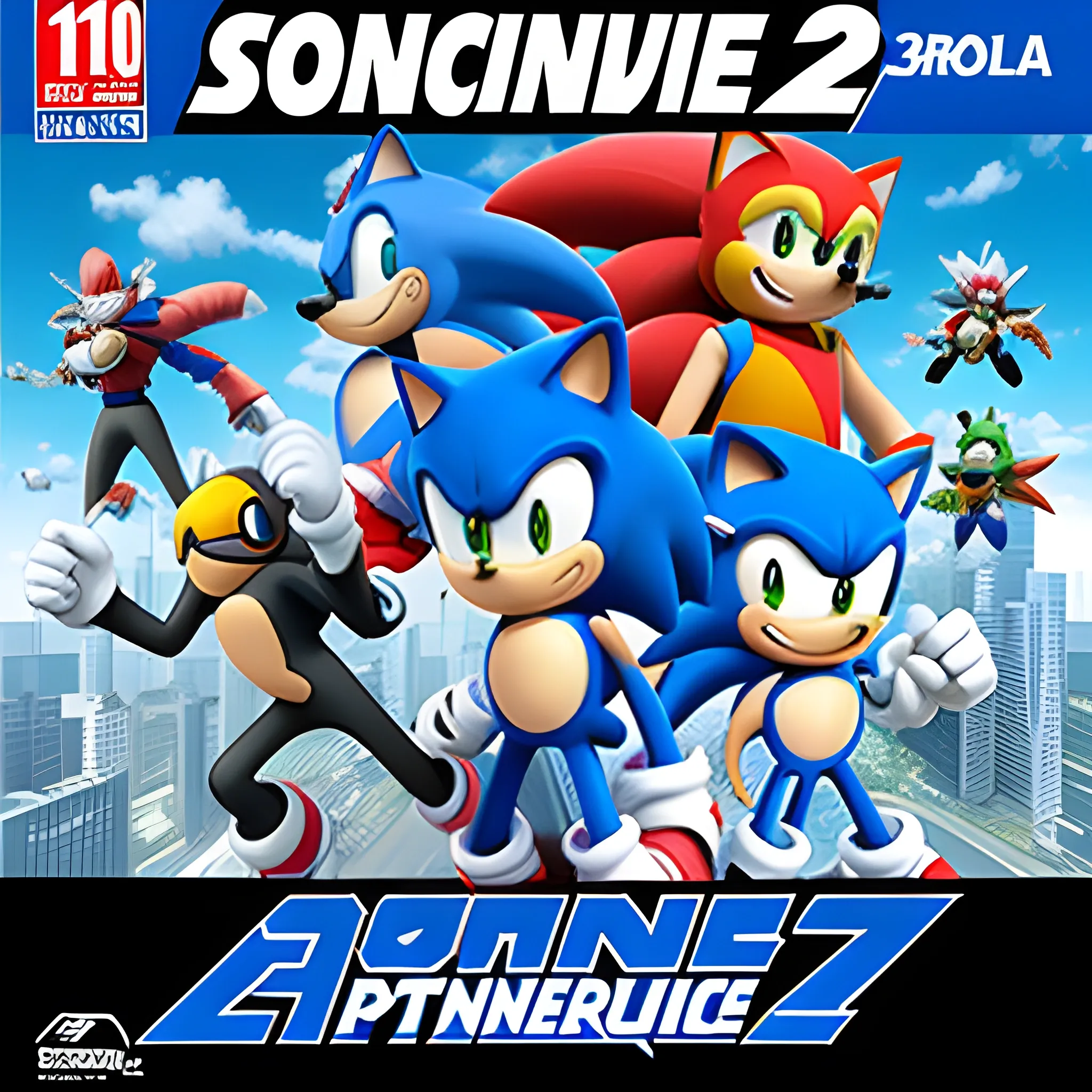 Sonic Adventure 2, portada alternativa, 3D