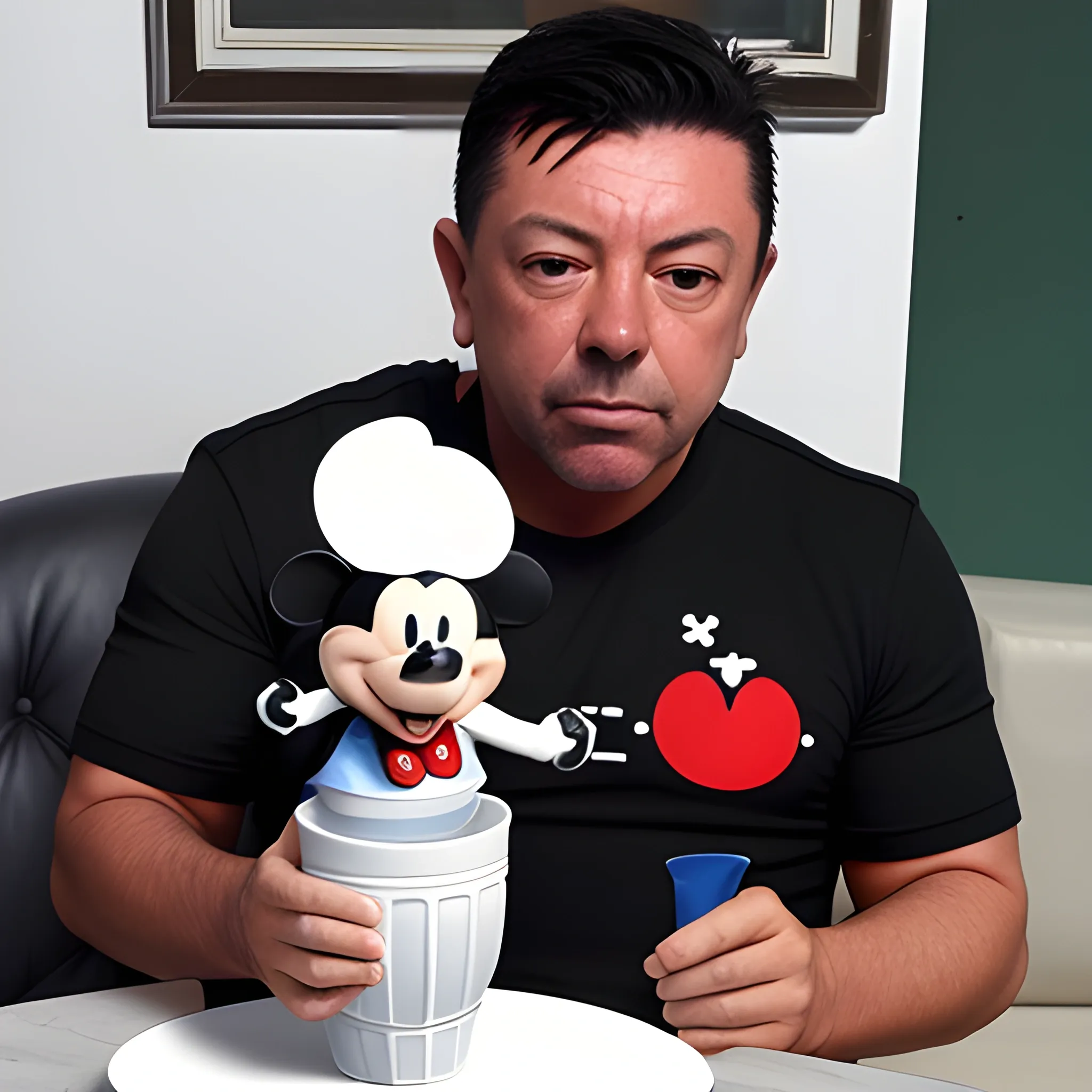 Marcelo Gallardo tomando cocaina con Mickey, 3D
