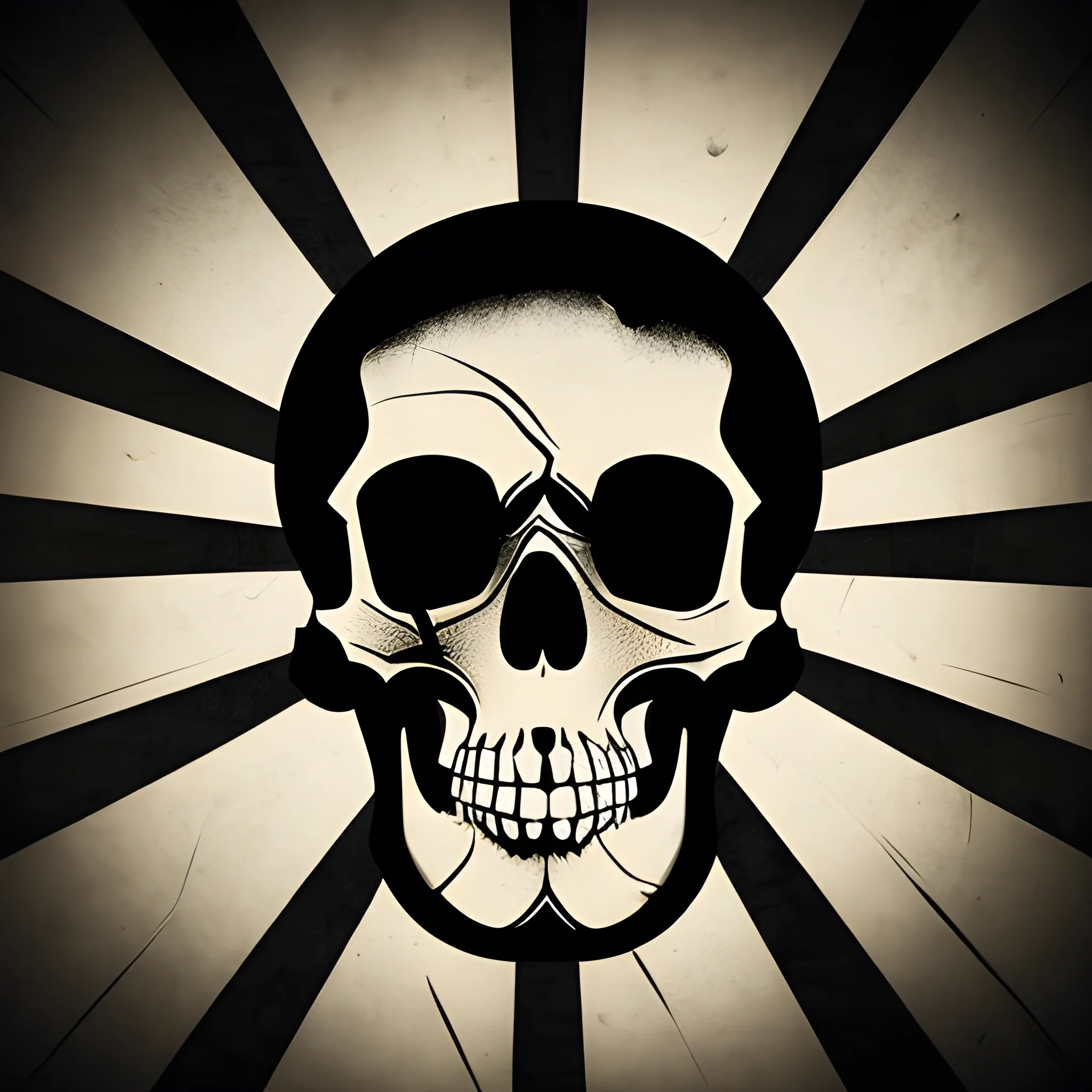 , Cartoon skull black back ground
