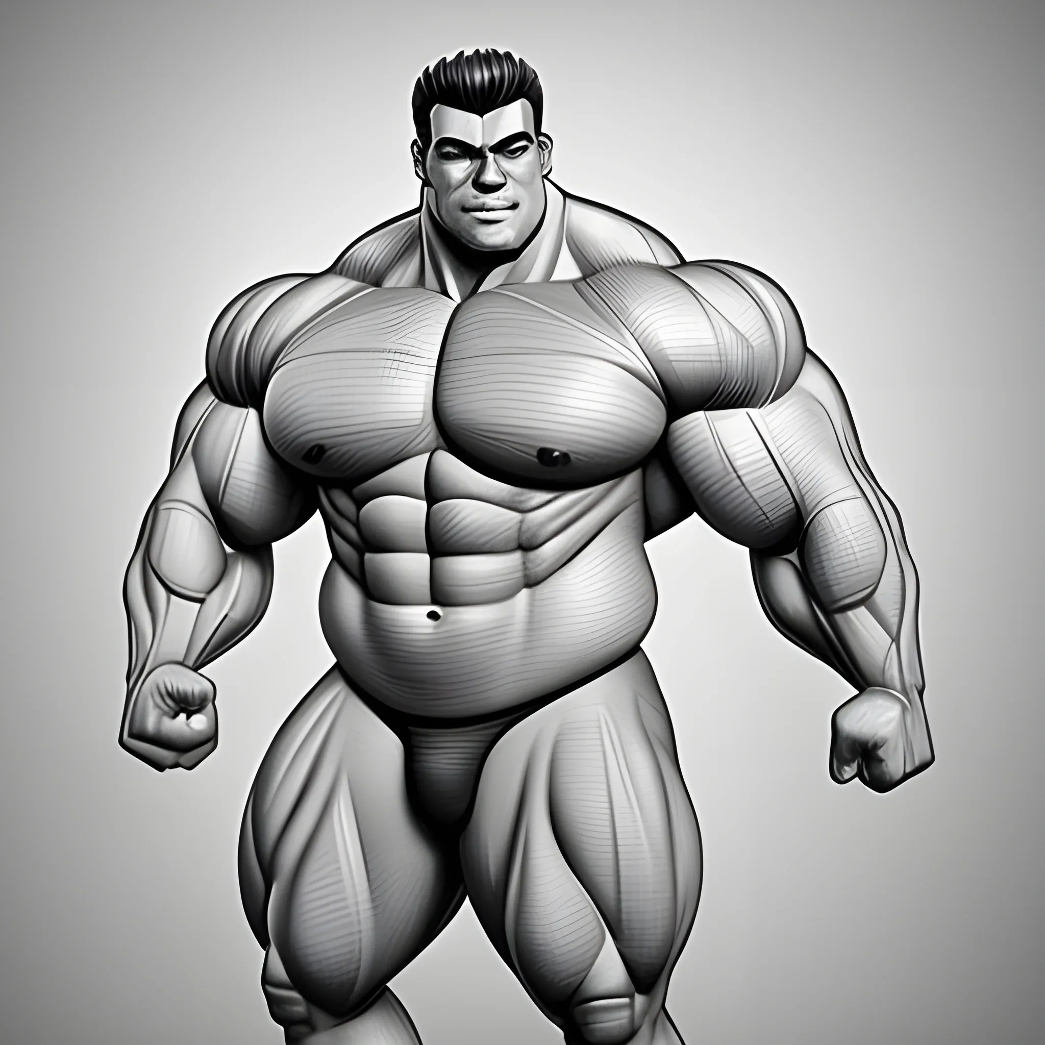 Muscular Bodybuilder Big Strong Body Stock Vector - Illustration of people,  muscle: 183721707
