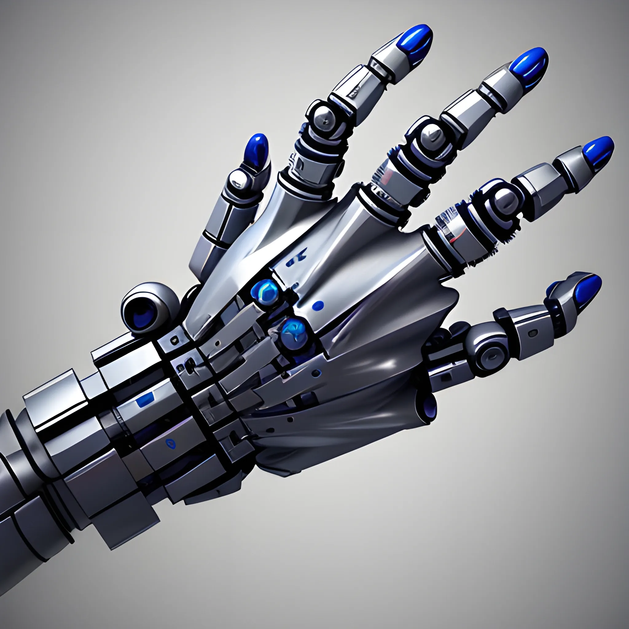 A Robot hand, in pose like