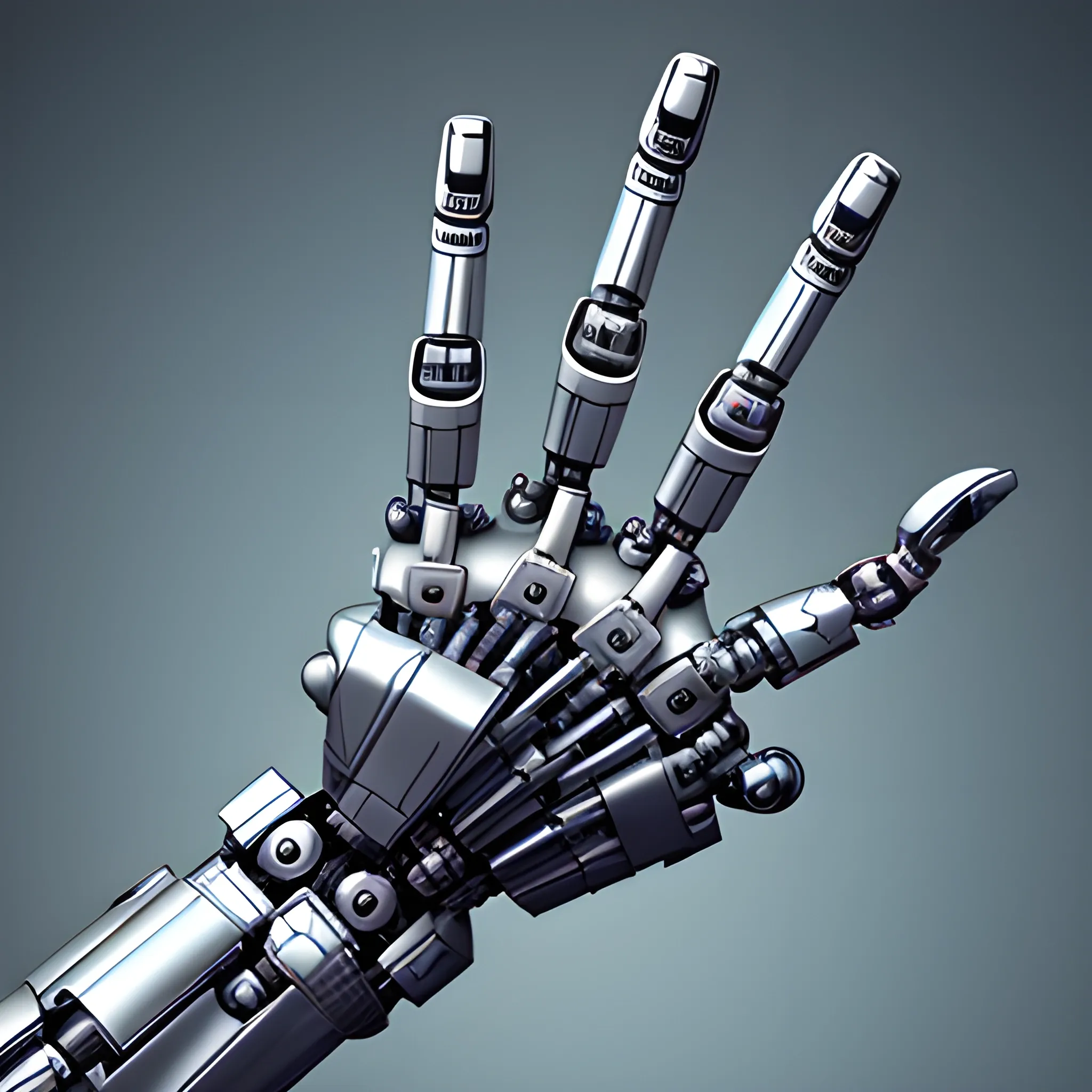 A Robot hand, in like pose