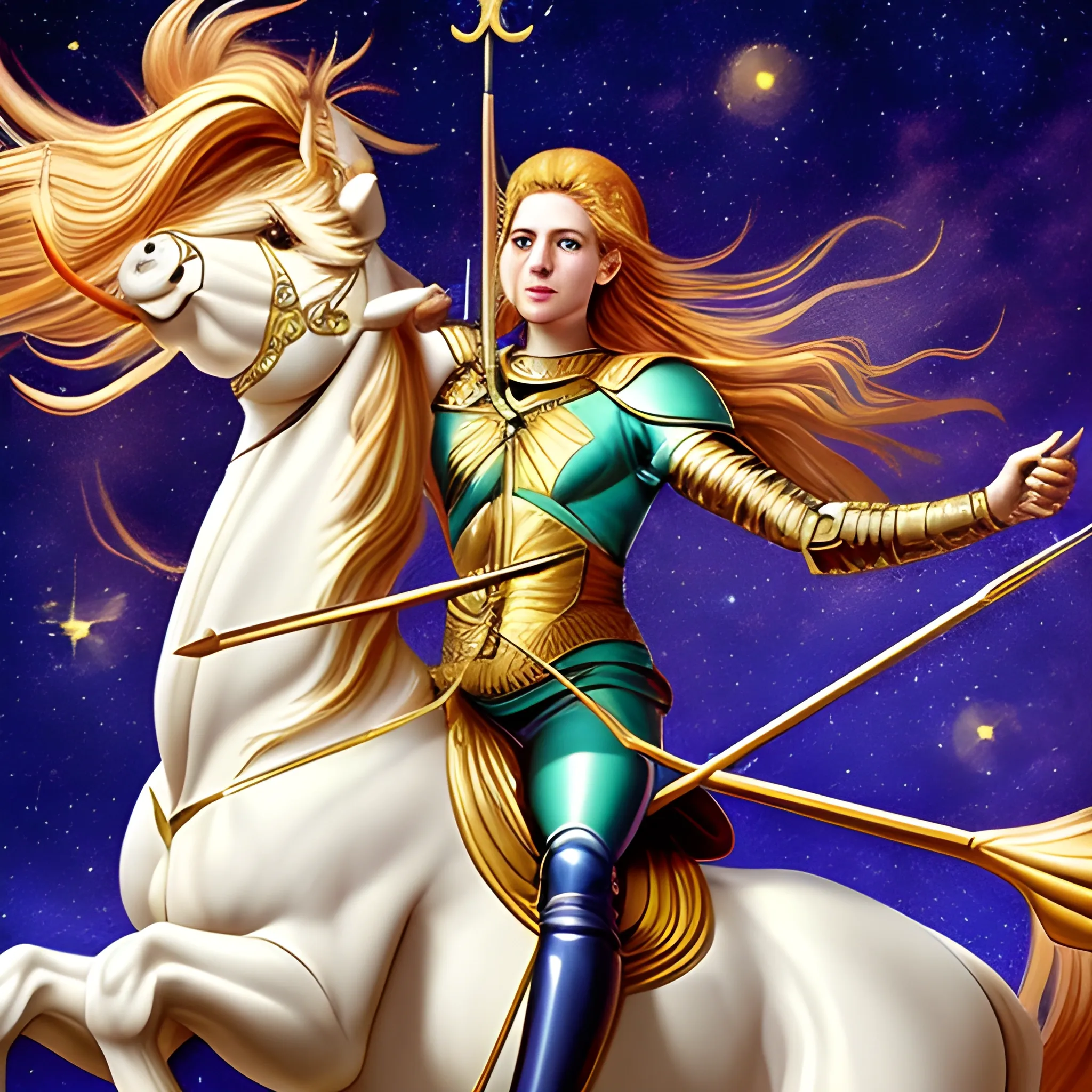 sagittarius sign, zodiac horoscope, hyperrealistic