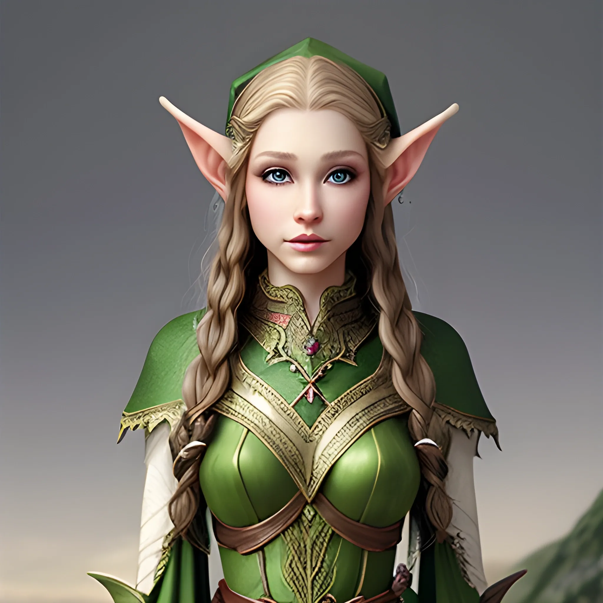 beautiful elf, tall stature, fantasy, perfect, realistic