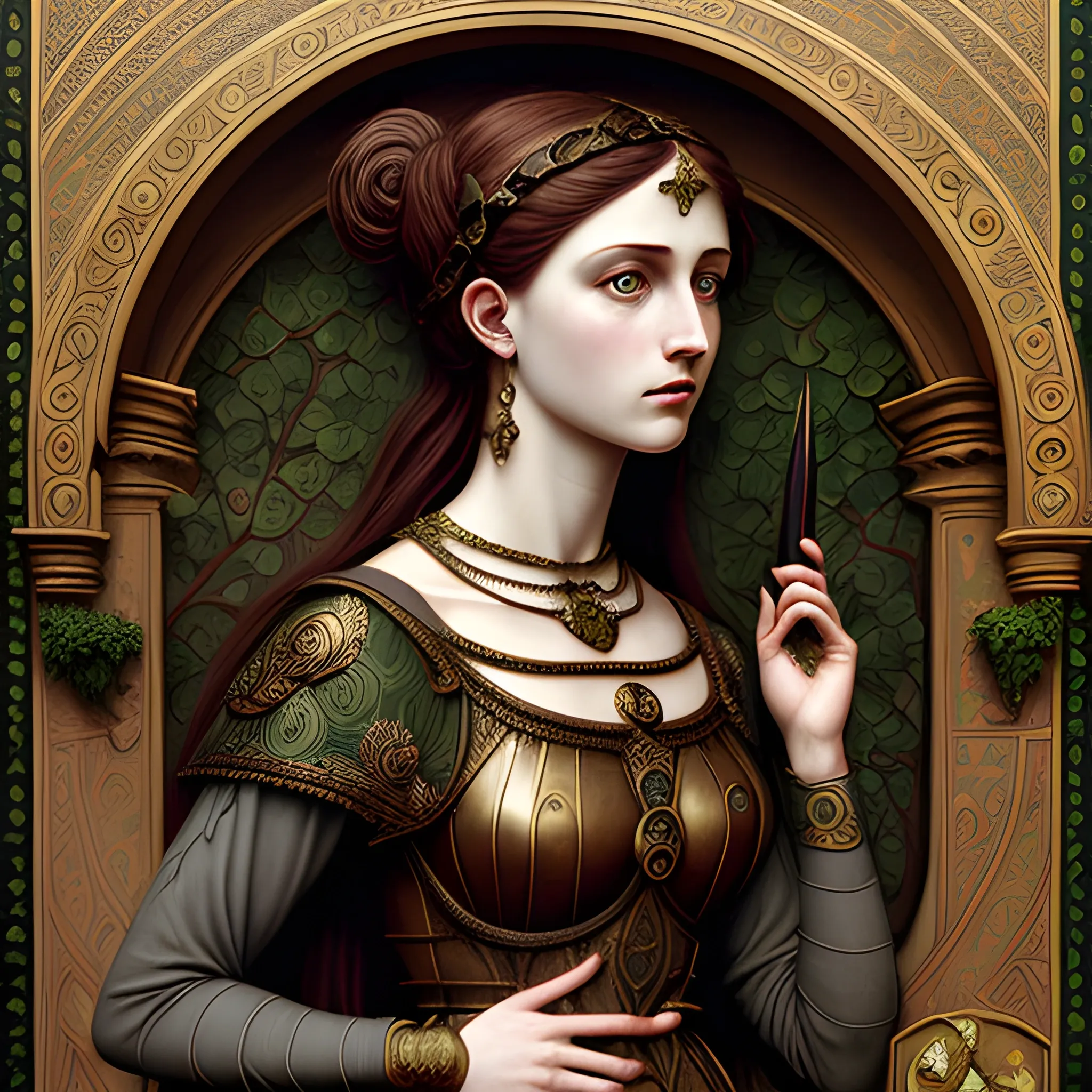 Dark Fantasy Art Raphaelite Realism Style Detailed And Complex 