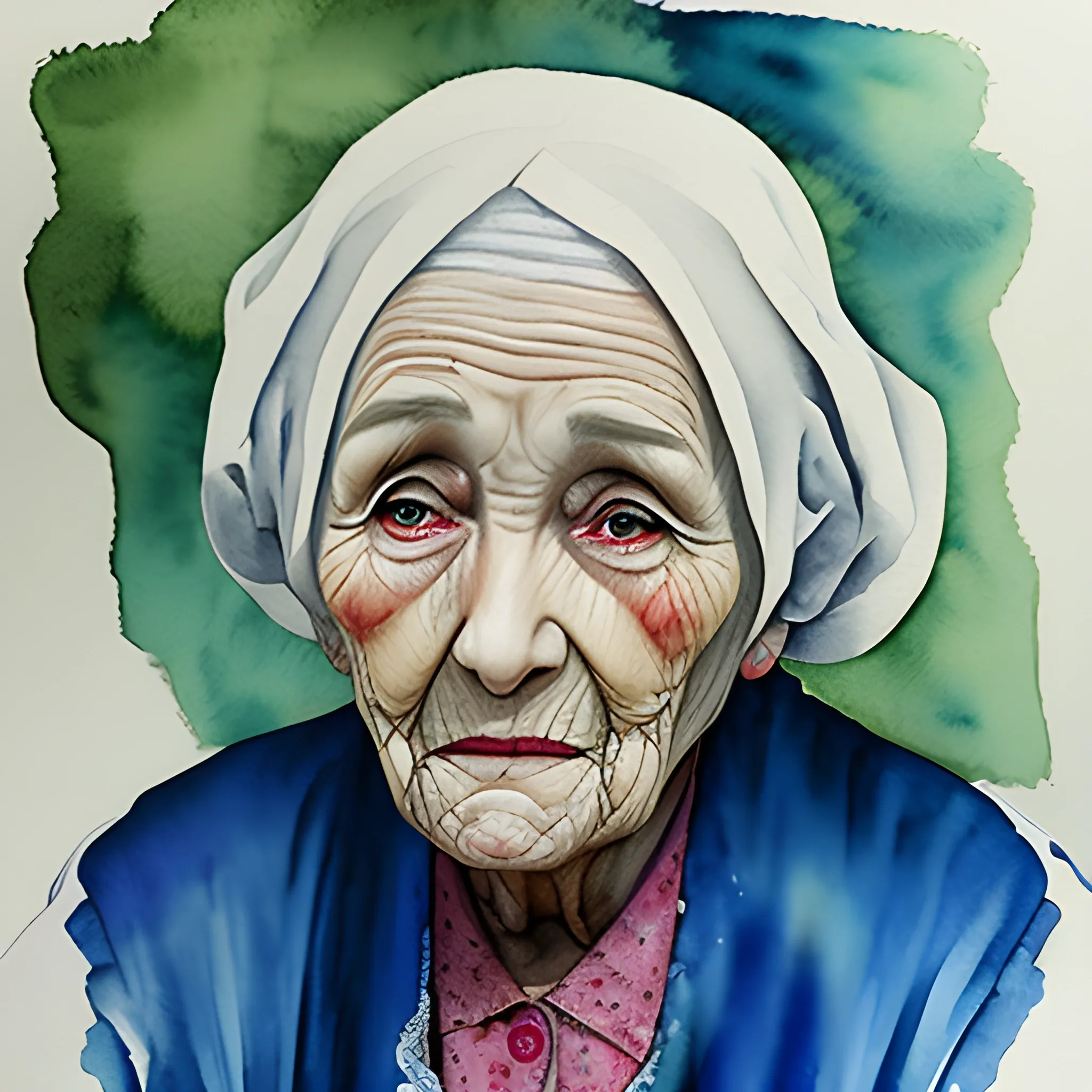 Old woman
, Water Color