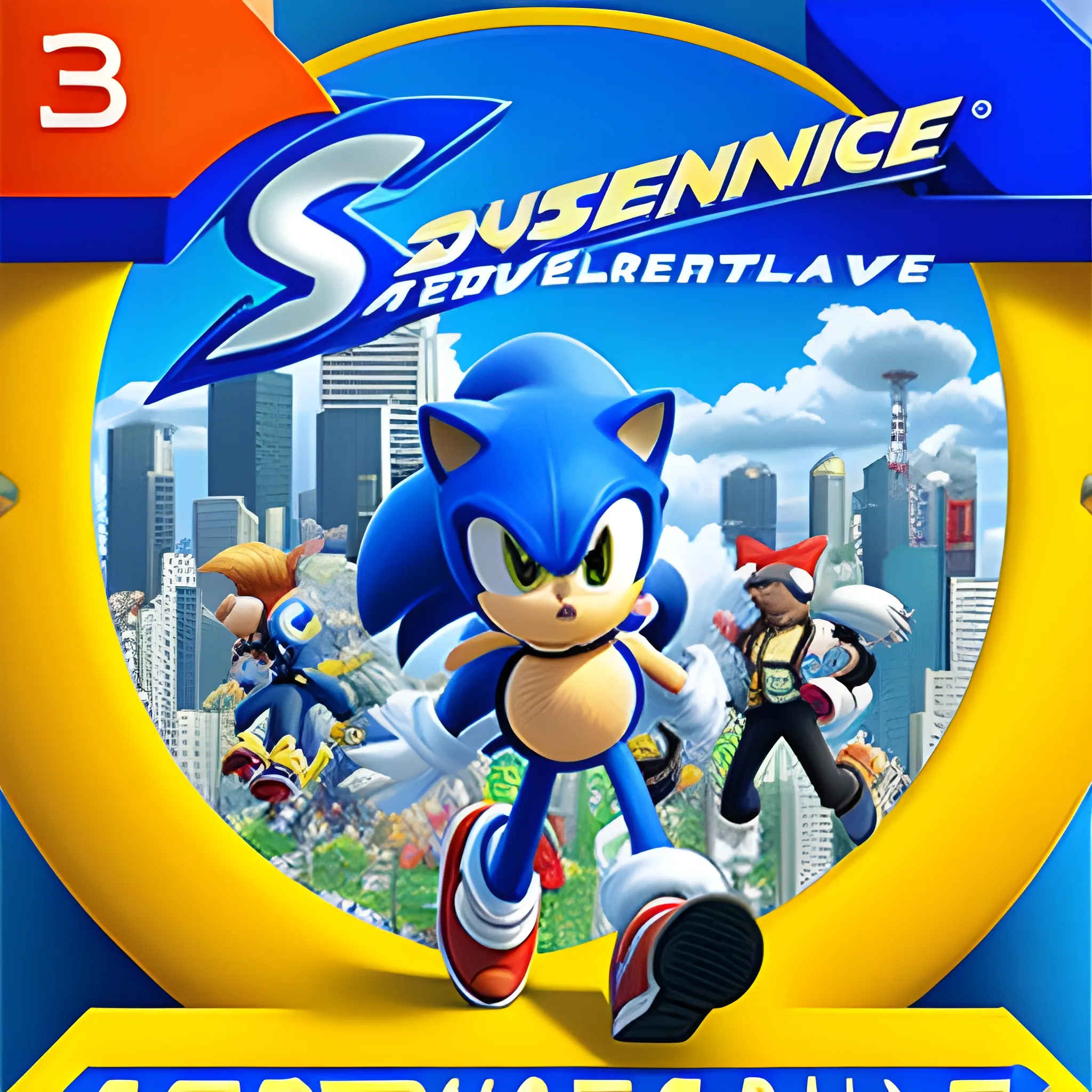 Portada del Sonic Adventure remake, para ps5, 3D