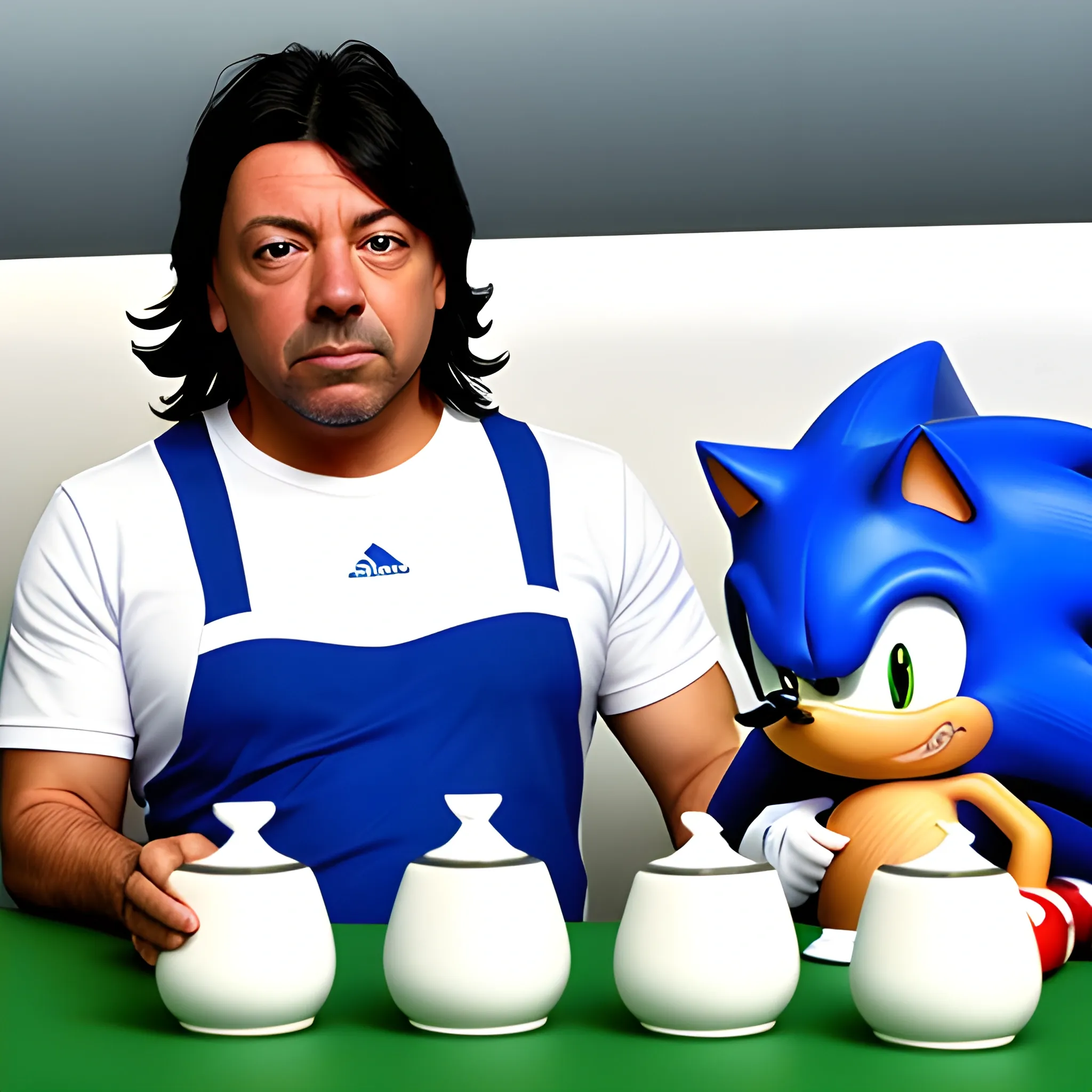 Marcelo gallardo tomando cocaina con Classic Sonic