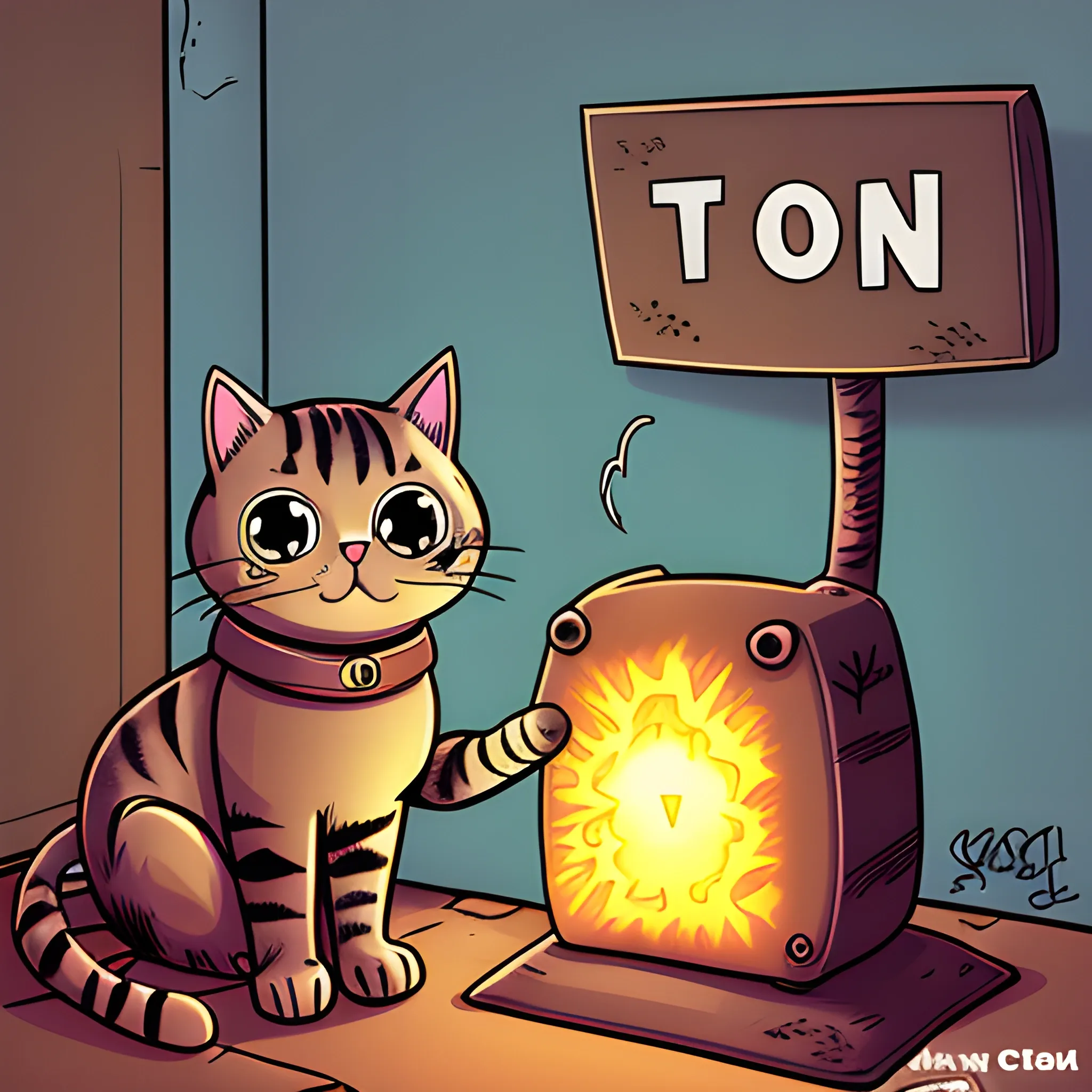 cat iron, Cartoon