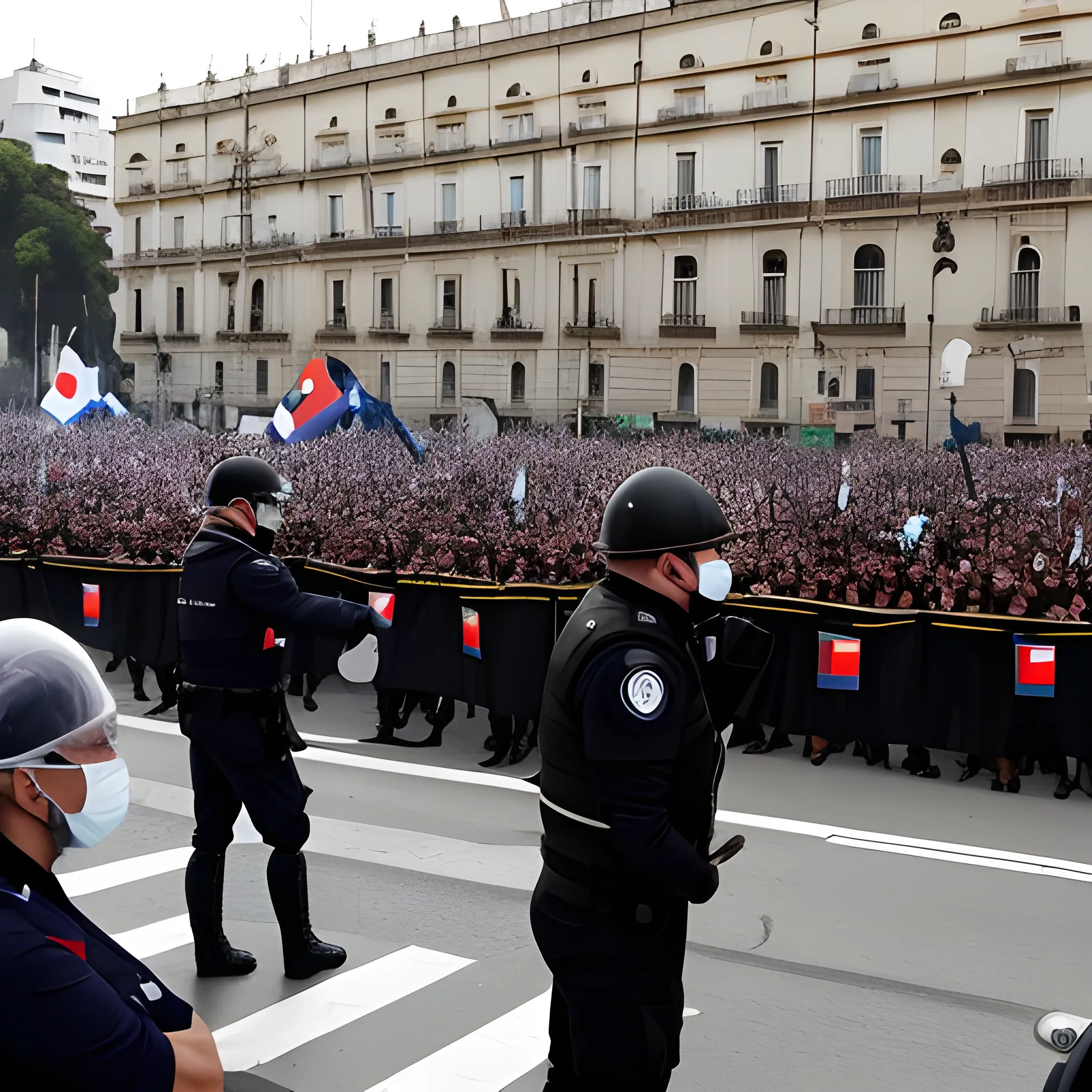 Protesta social contra un gobierno fascista

