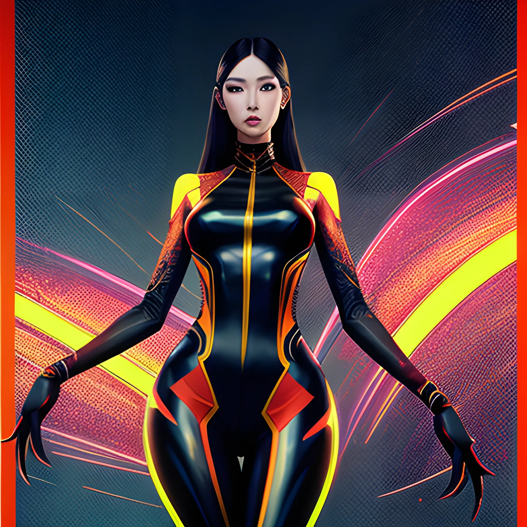 modern style korean sexy girl in lycra costume, Trippy good loo ...