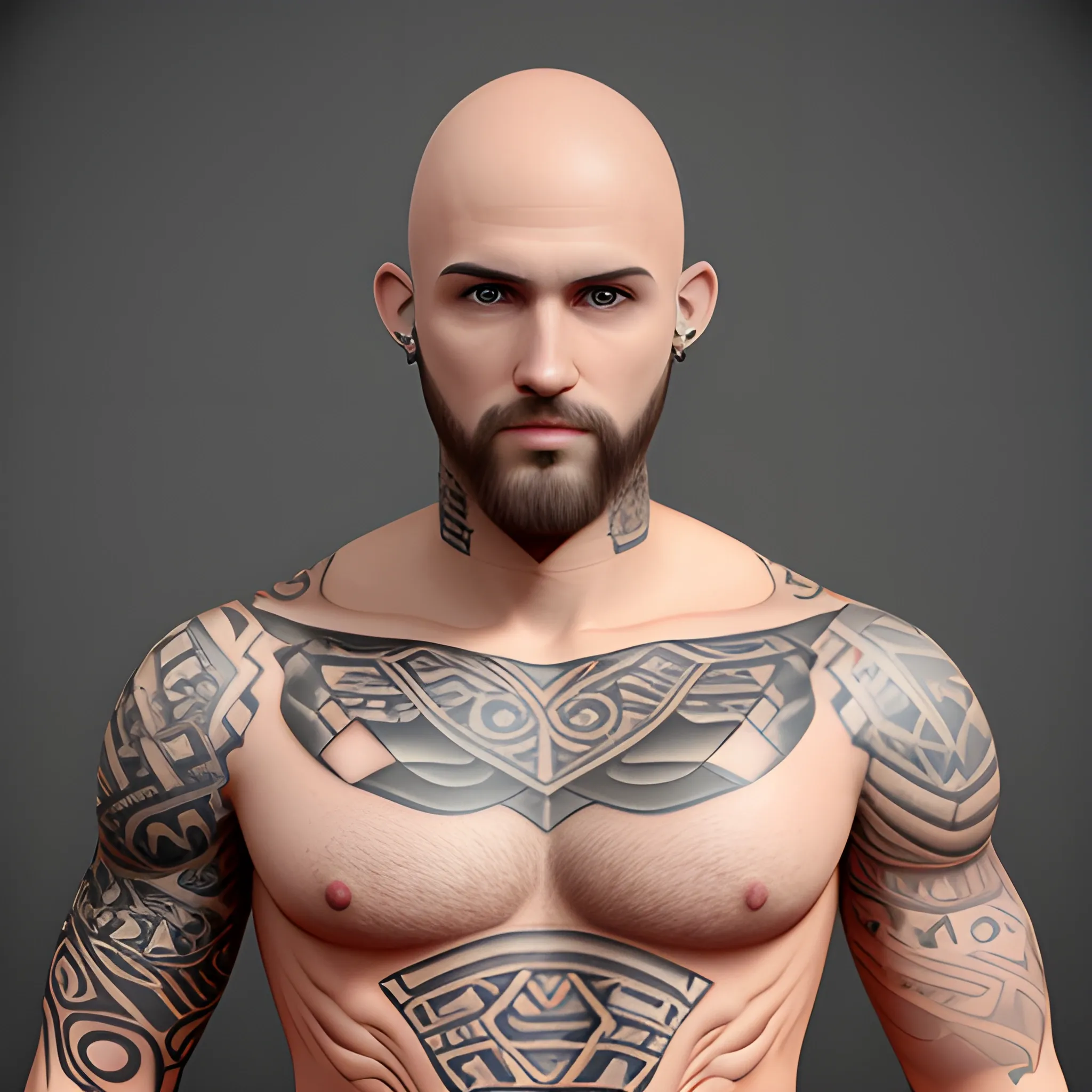 Bald Head Tattoo Inspiration for Men