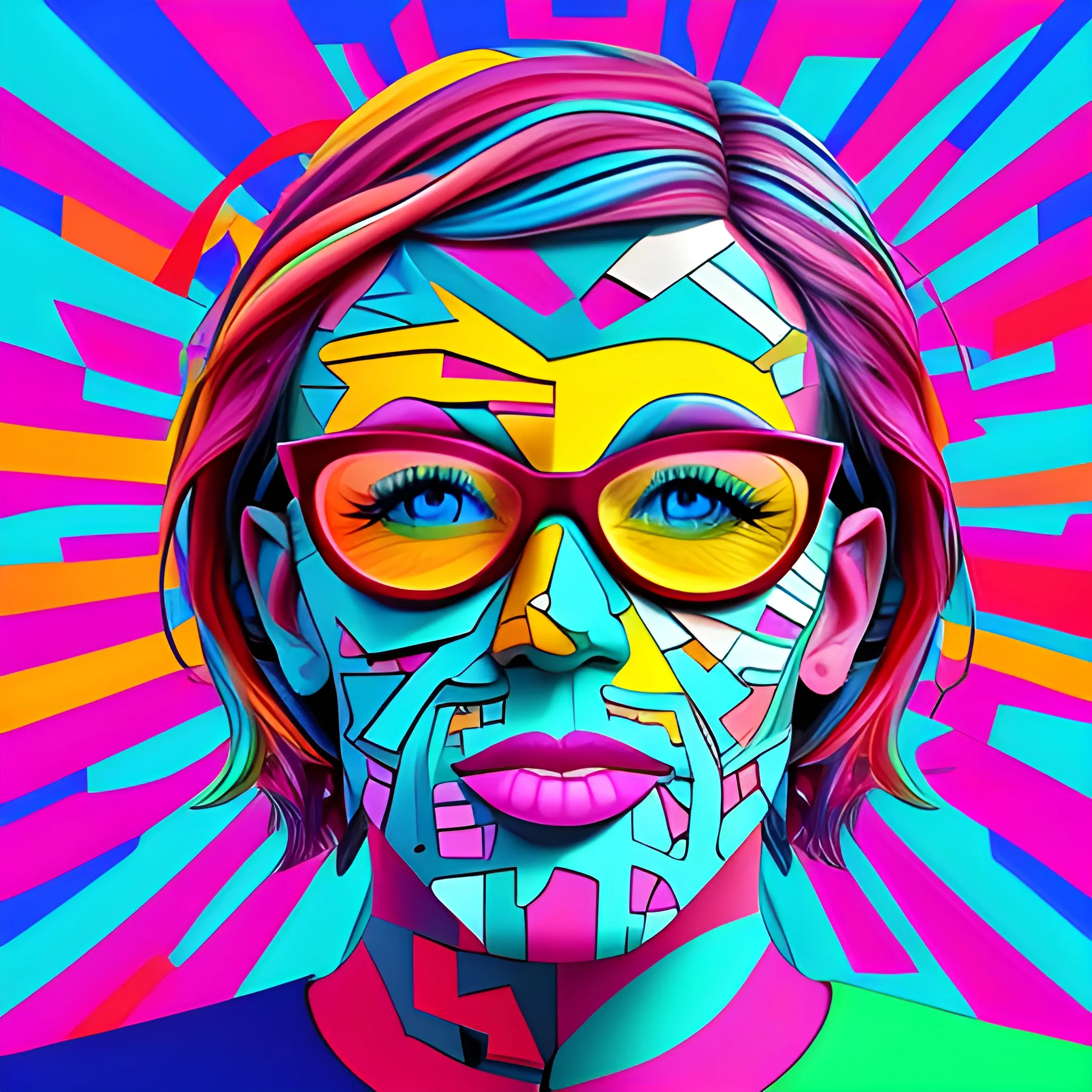 generate an colorfull modern image with this concept: Build your personal brand as a professional, Trippy