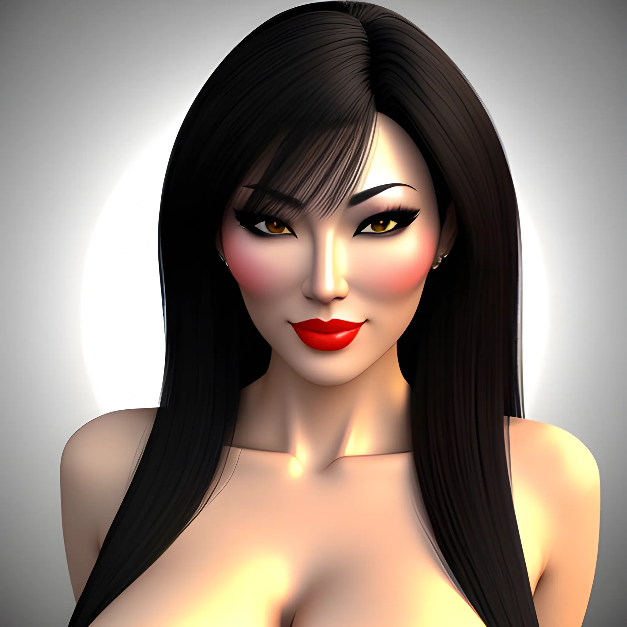 Eurasian ai girl , 3D