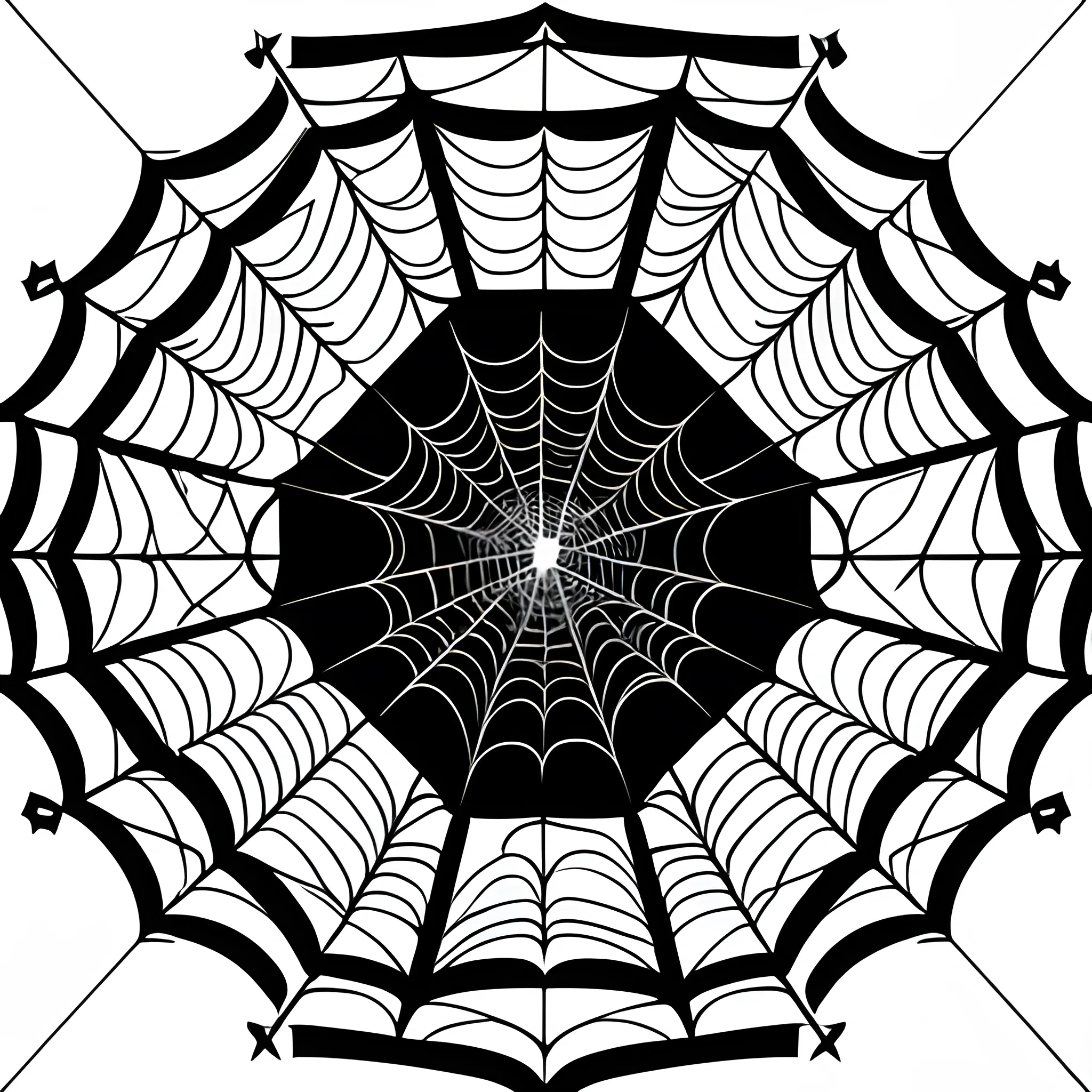A powerpoint style beautiful spiderweb like diagram
