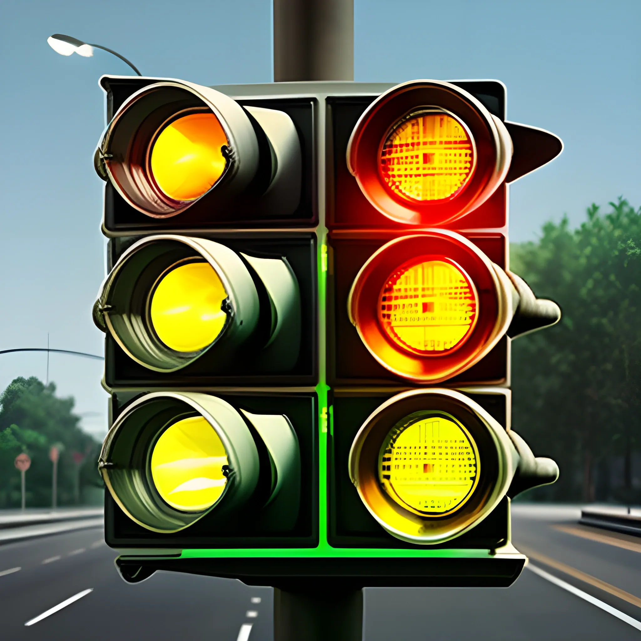 Traffic lights,realistic 