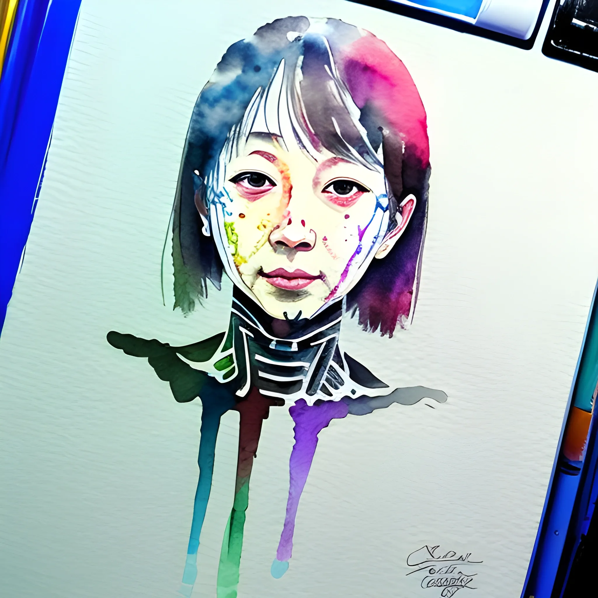 AI portrait, Water Color, Water Color