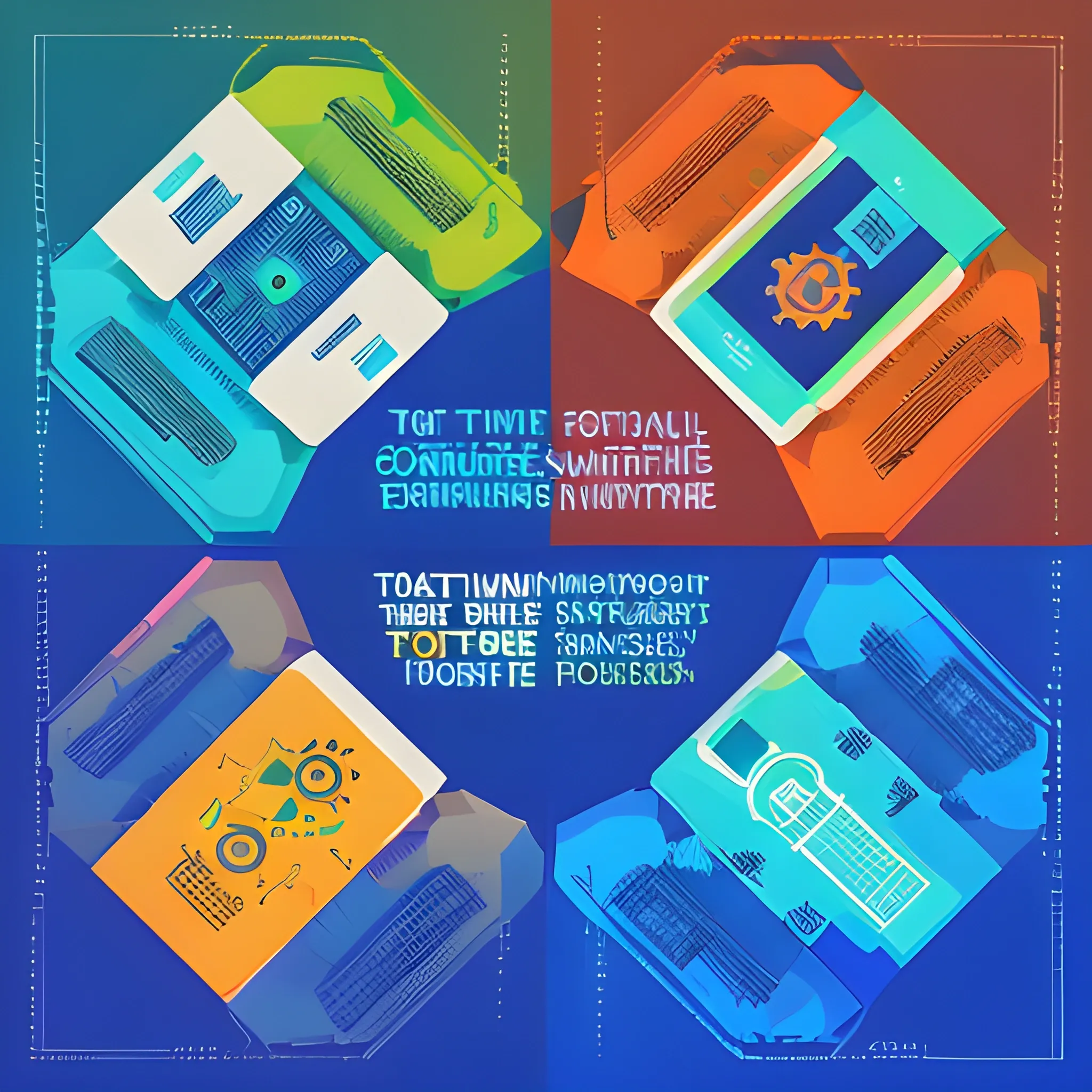 Generate a corporative, future, colorful, modern image, trippy, related to digital products, do not use machines or txt and use really environment with this concept: "stakeholder design"