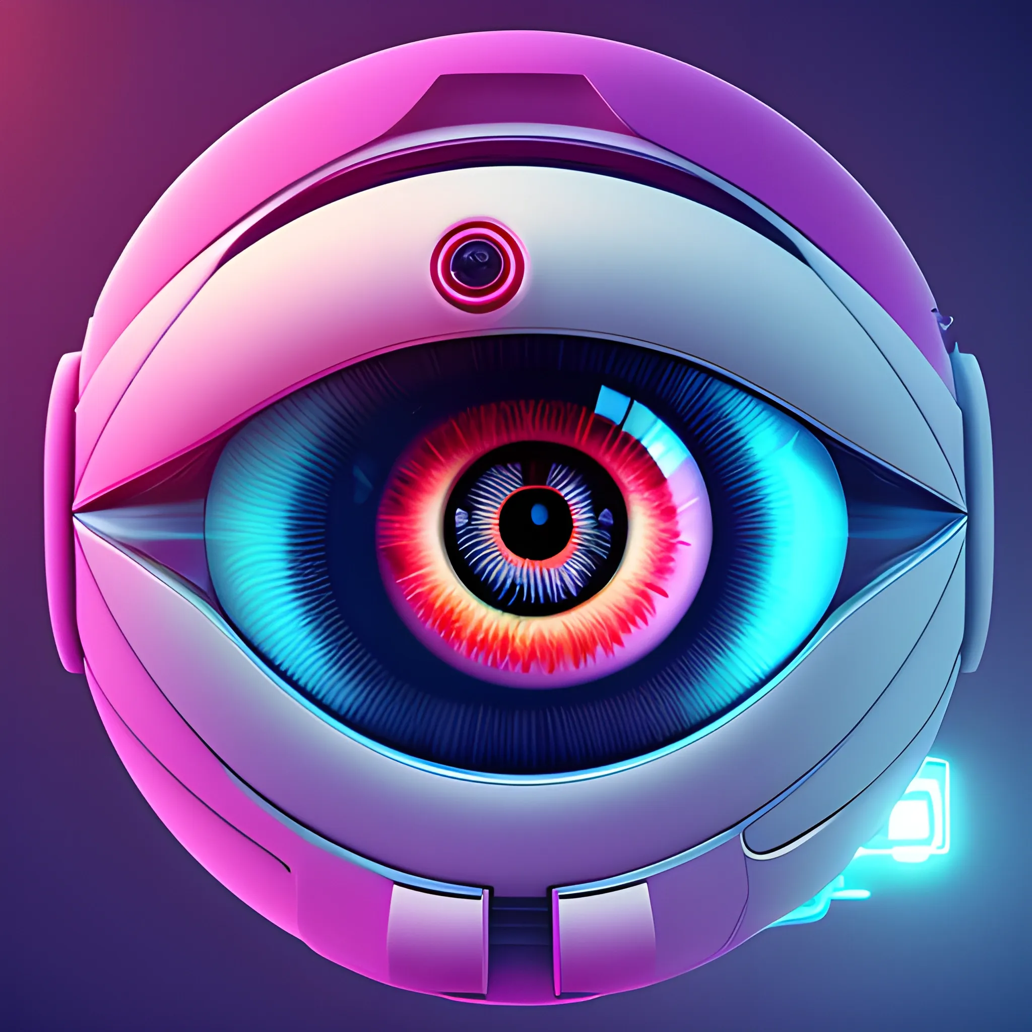 “Colorful image, eye, futuristic, pastel tones, related to digital products, do not use text or machines, modern image with the concept: “enhancing your skills with AI”, 3D