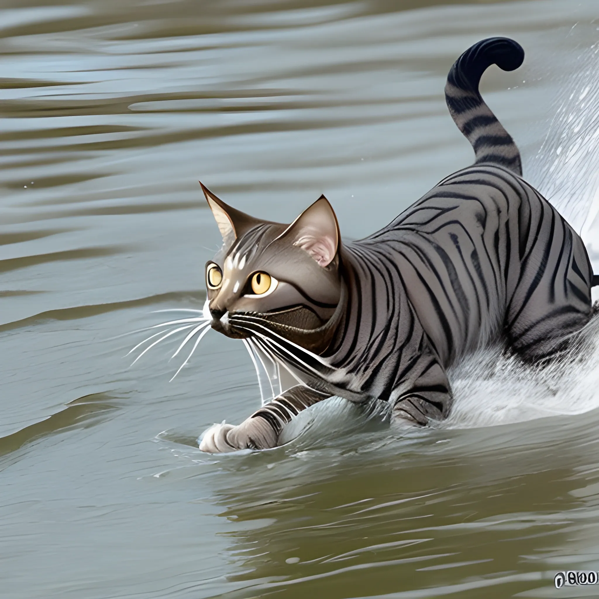 gato rezando a la orilla del ganges