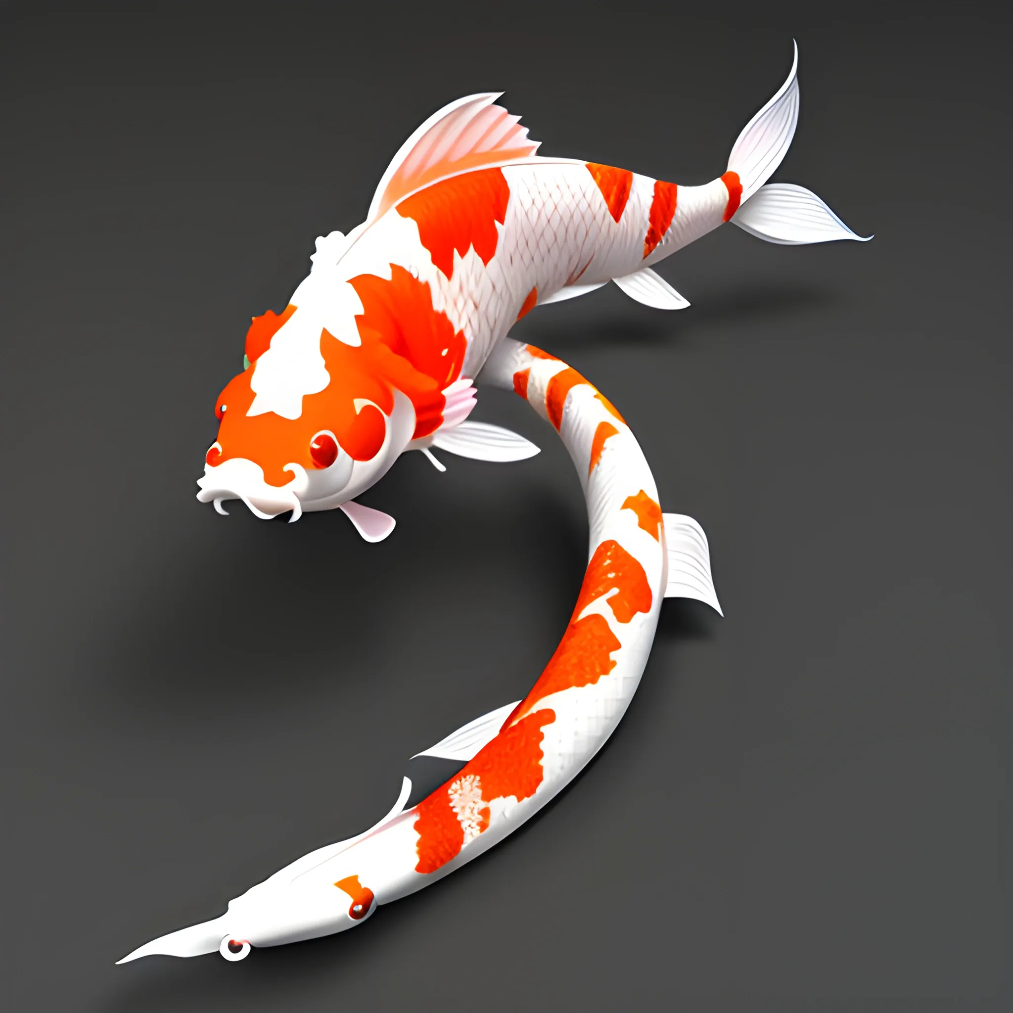 dragon koi, 3D