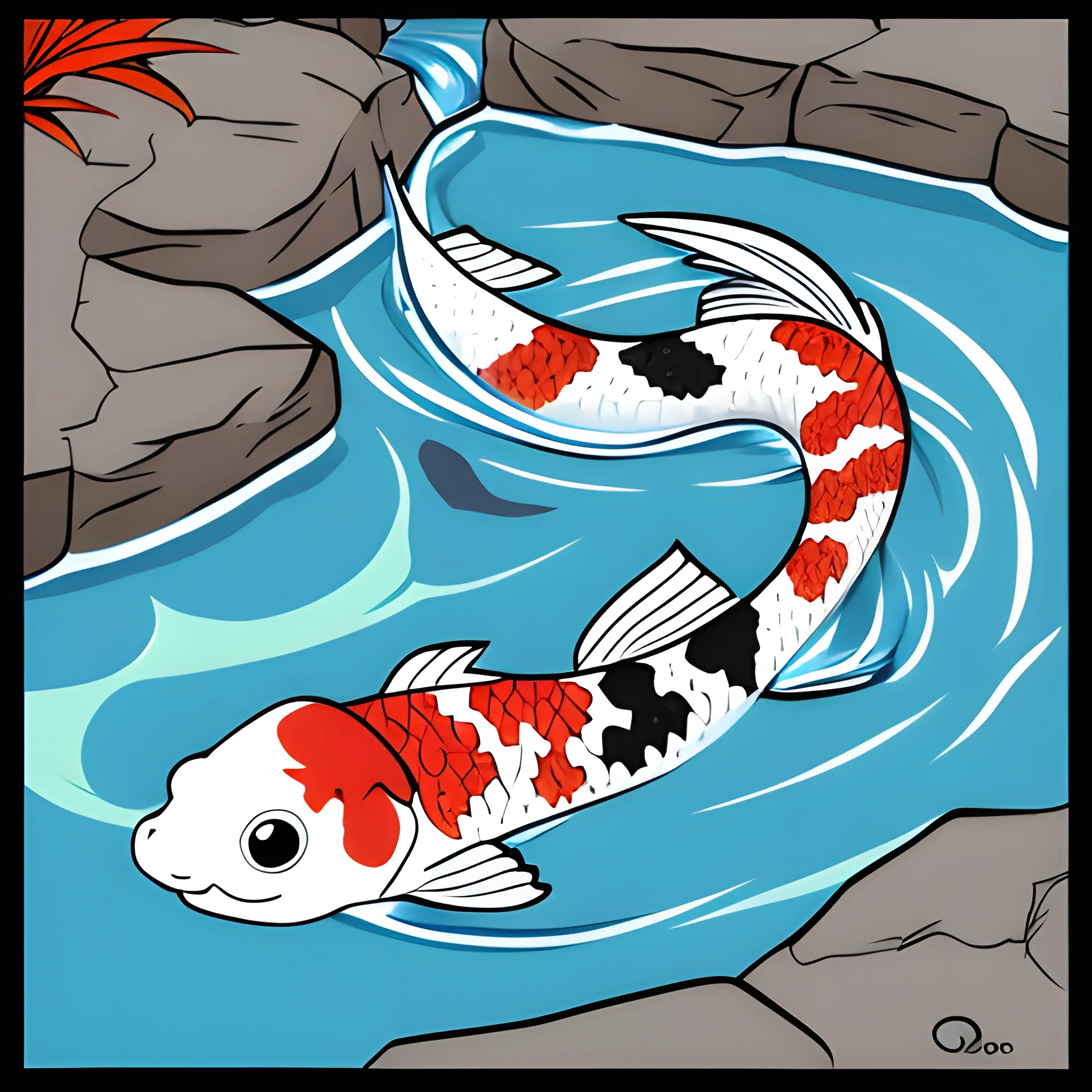 drake koi, Cartoon