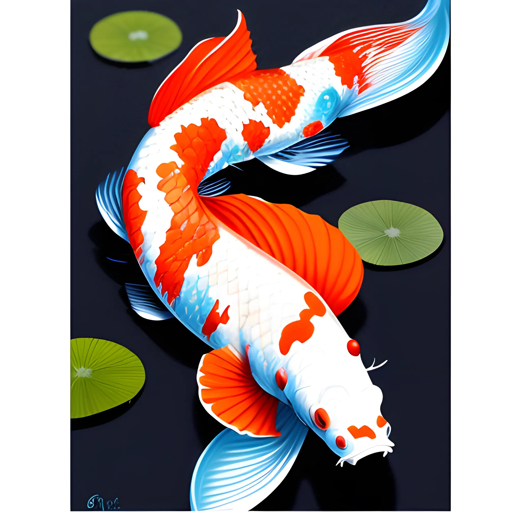 dragon koi, reallistic
