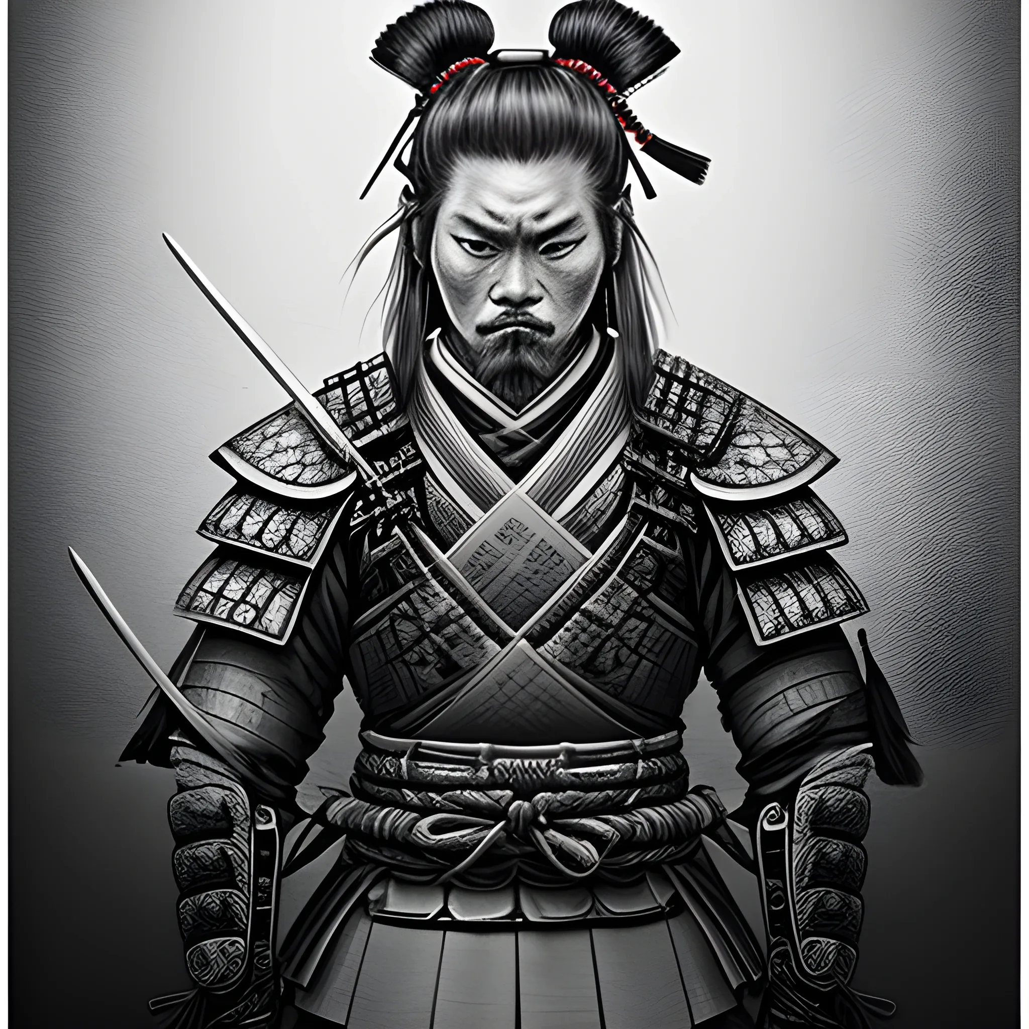 samurai , Pencil Sketch