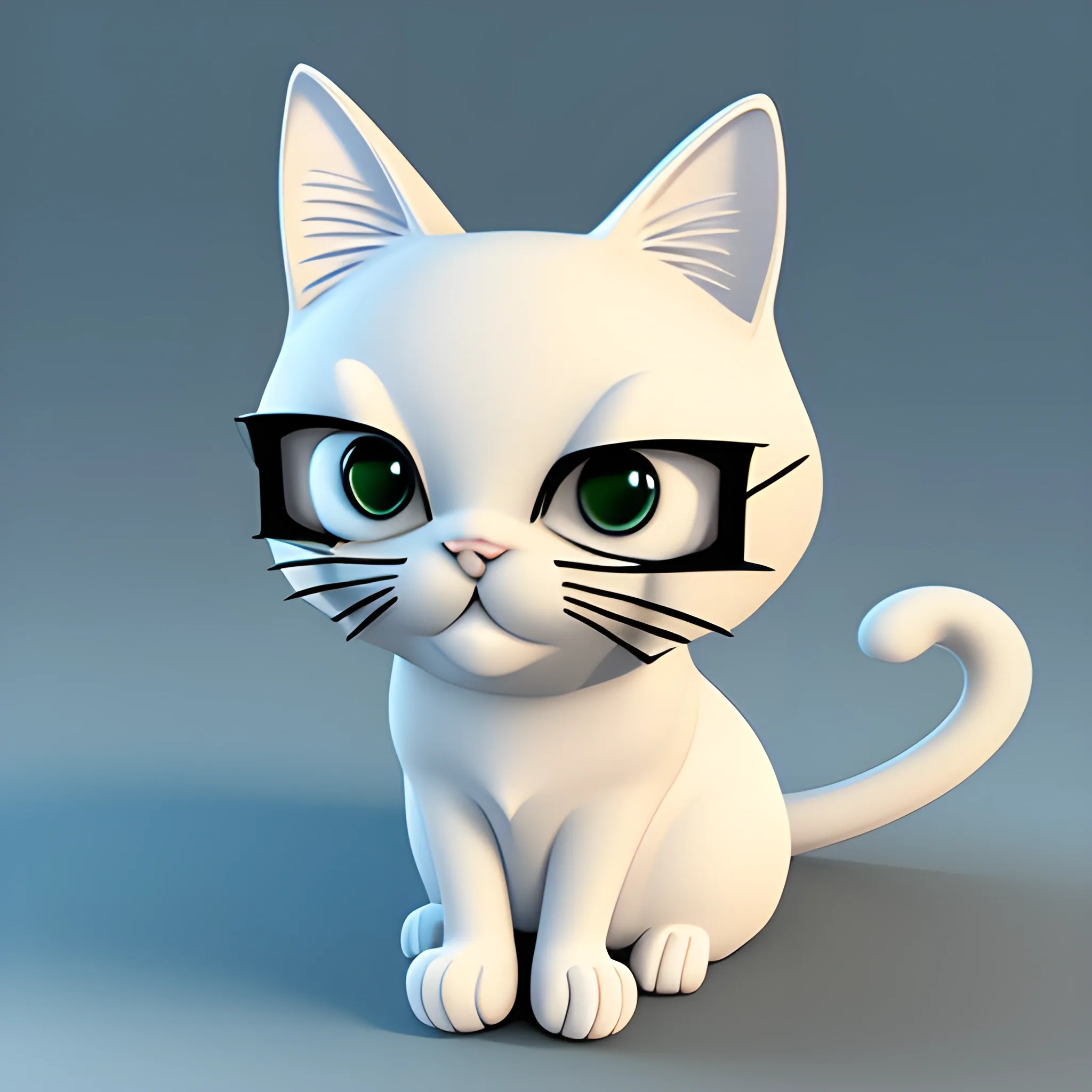 cat, Cartoon, 3D