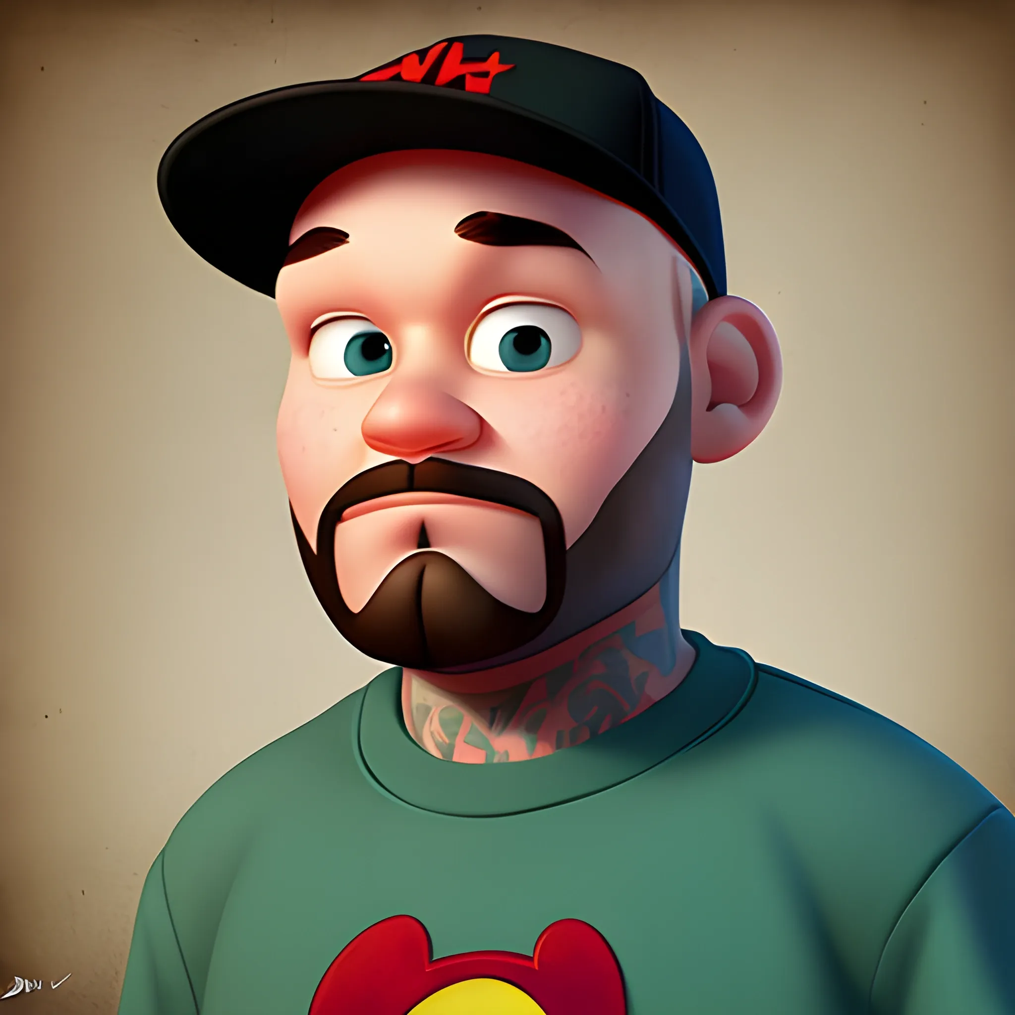 character,  fred durst, disney pixar style
