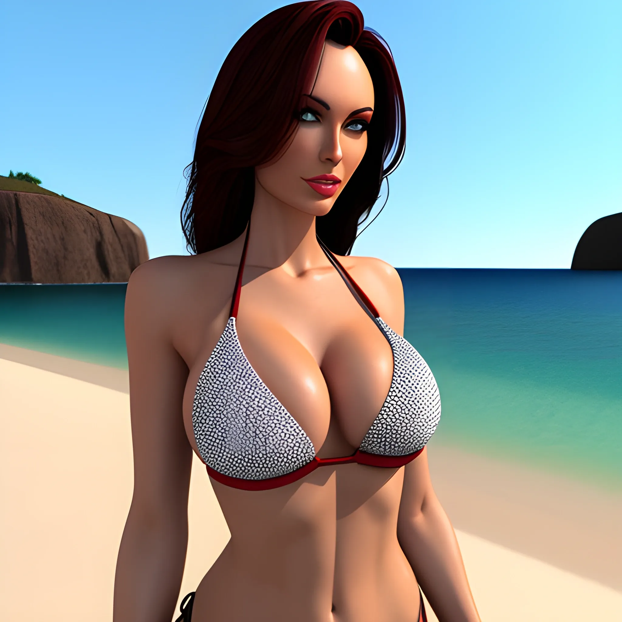 Bikini girl, 3D
