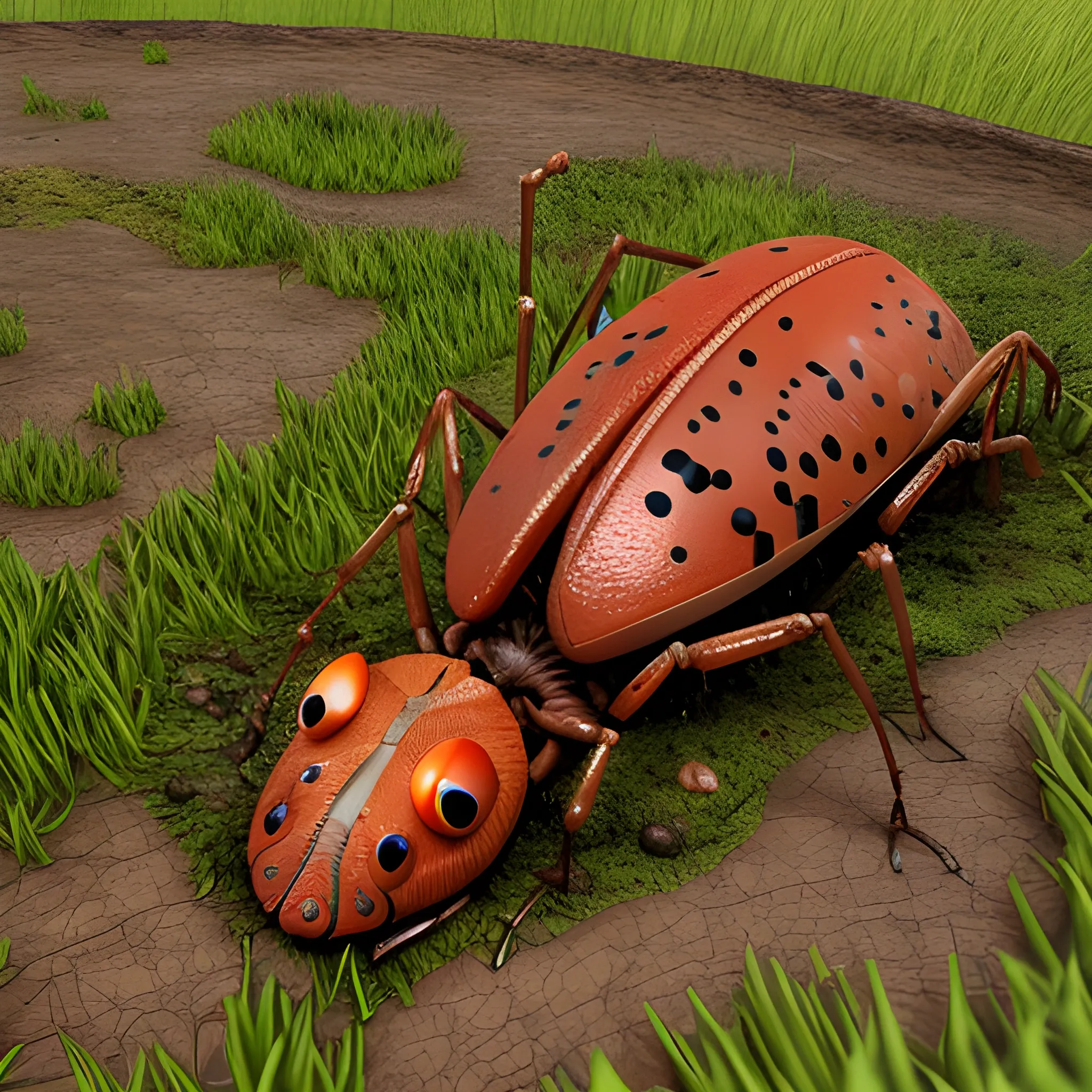 flesh insects feasting on mud on grassy 
hill 
include lots of gore and blood, ,  3D, 