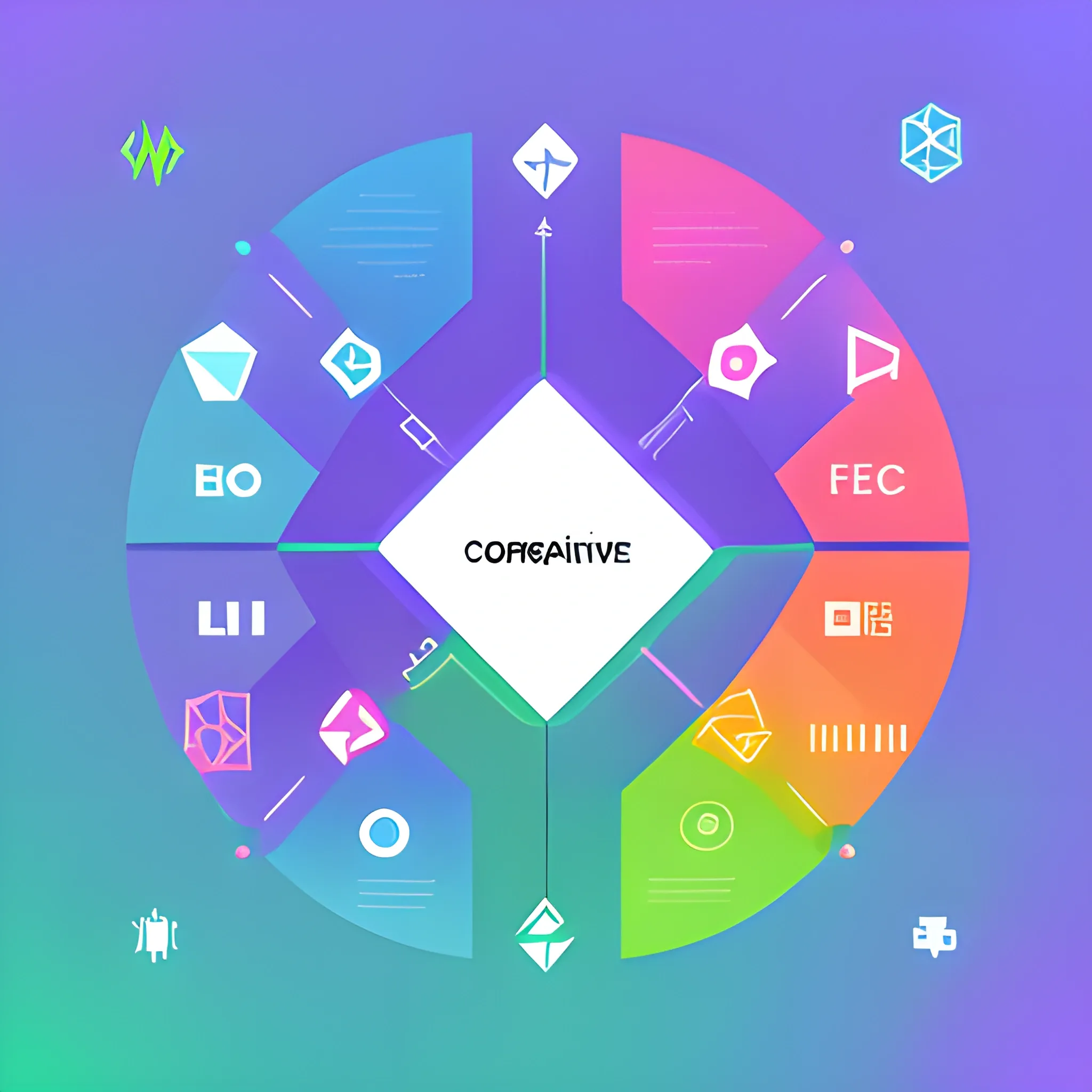 Generate a corporative, future, colorful, modern image, trippy, related to digital products, do not use machines or txt and use really environment, with this concept: “Unveiling the Main Benefits of AI in Design Systems”