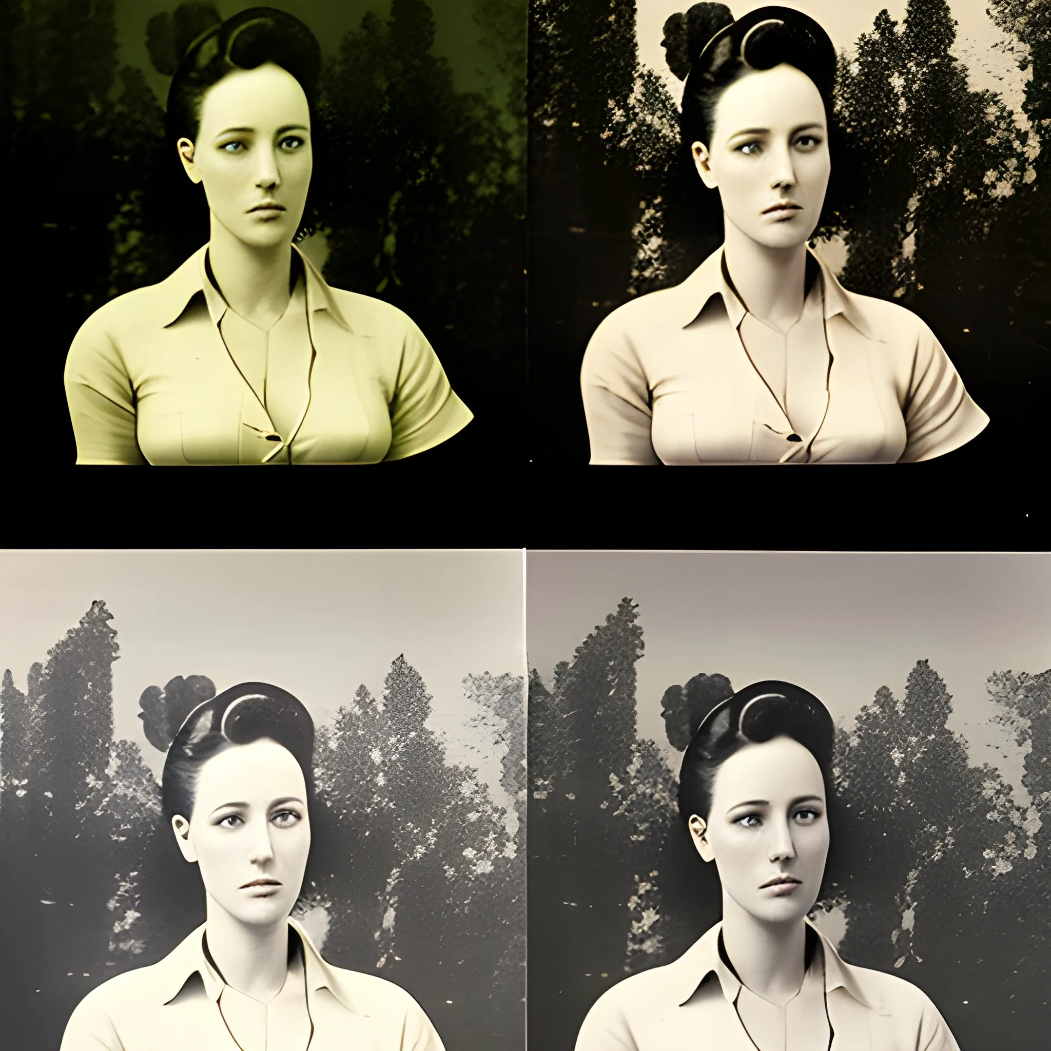 shows an example of photograph restoration - select a little girl, divides the image into two parts (in a vertical cut), the first one, is an old image in low resolution and the second, the same image with the respective improvement in high resolution