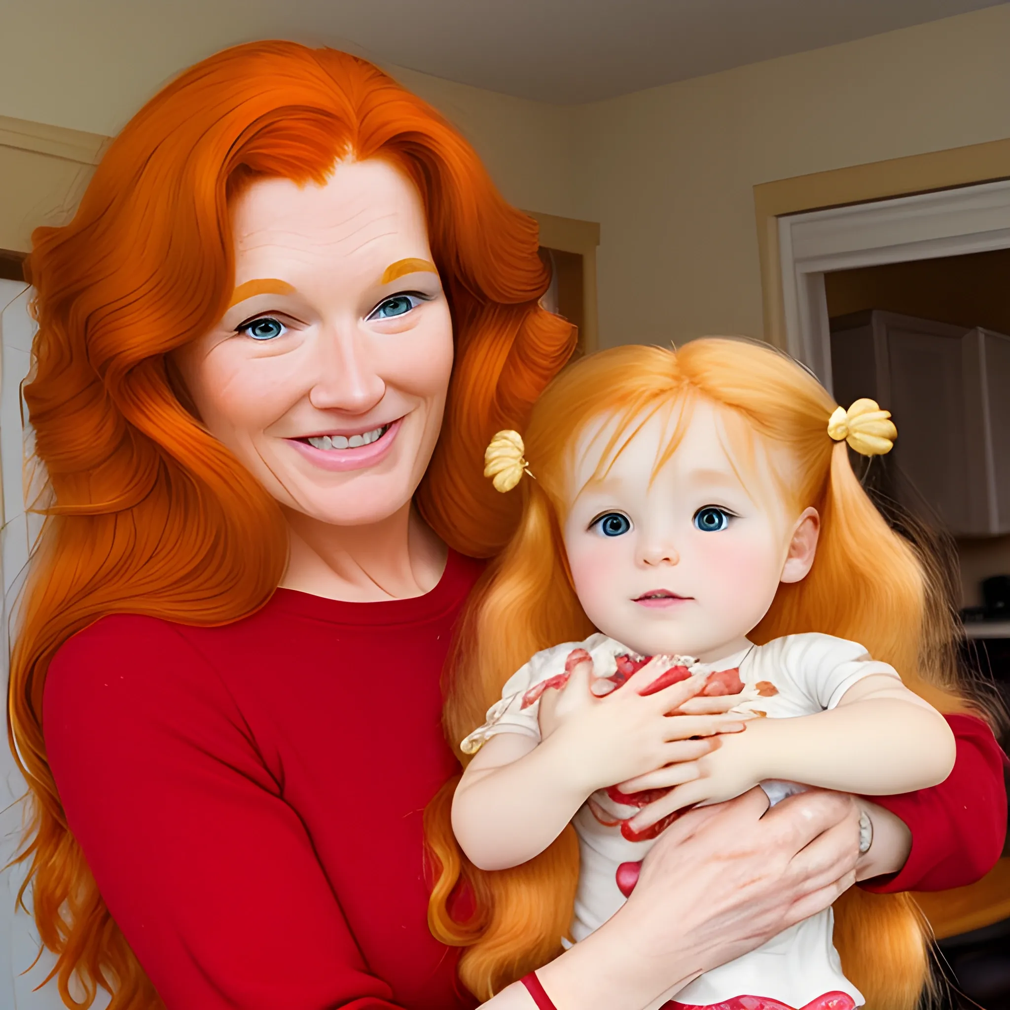 red haired mom adopting goldilocks