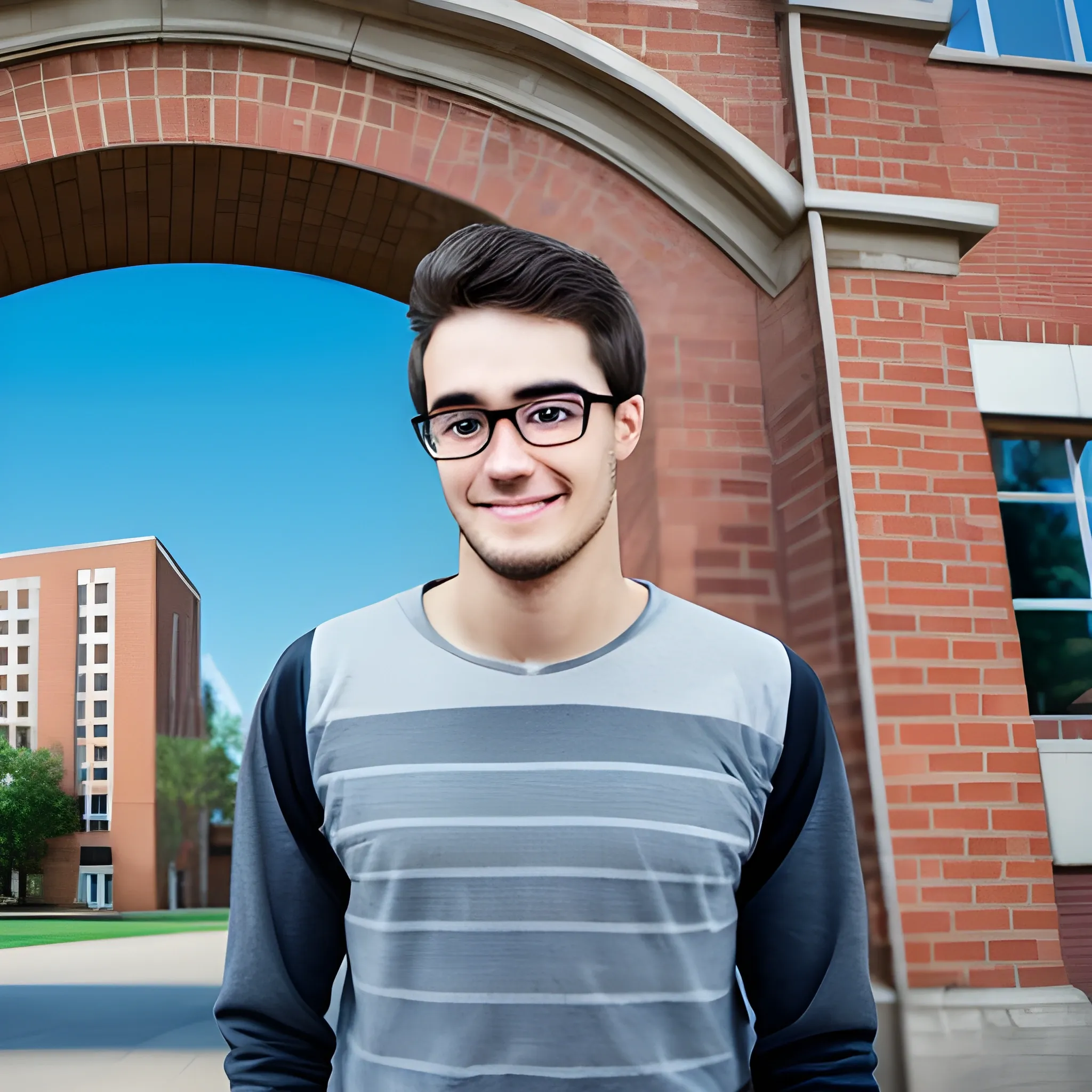 man getting in an university
