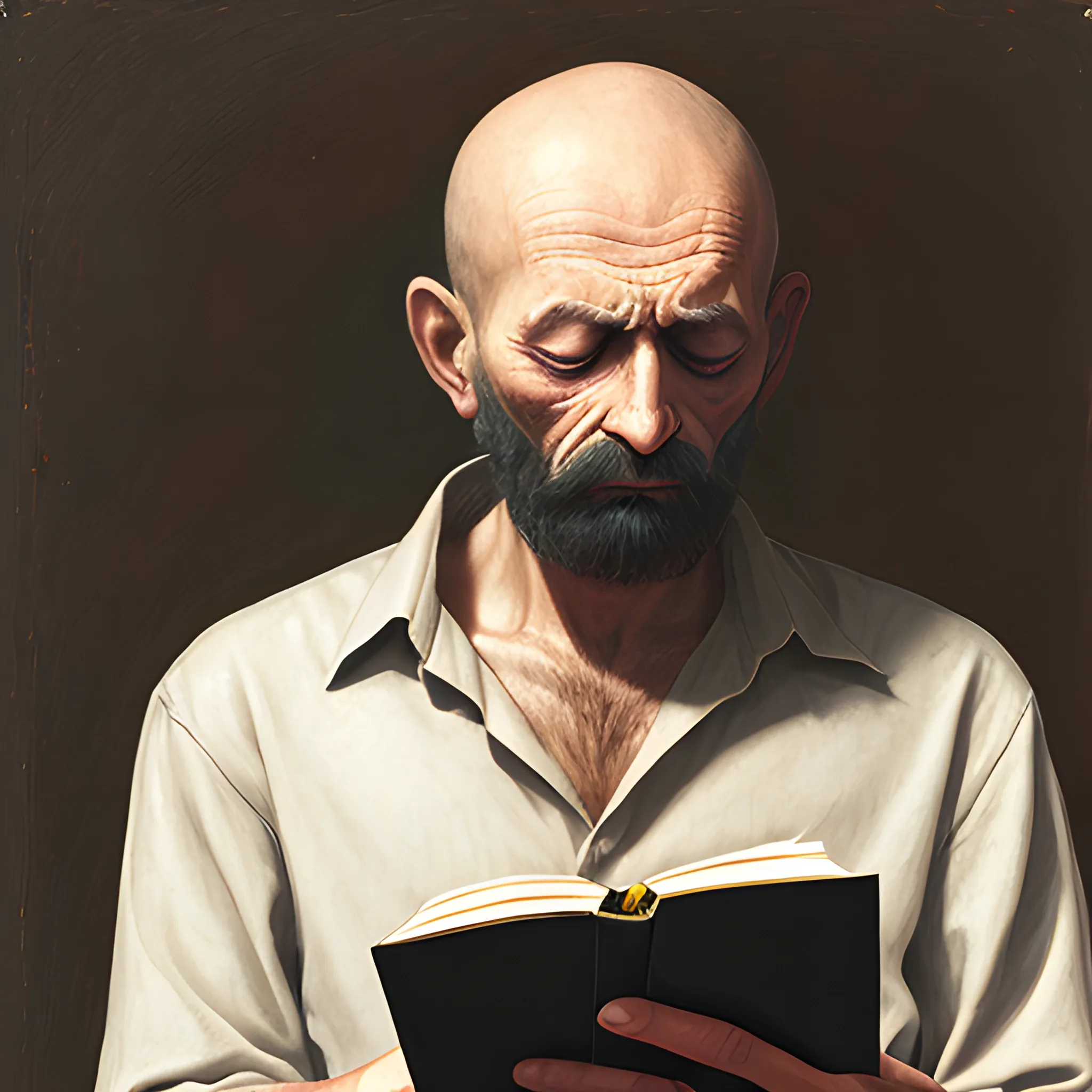 man reading a death message