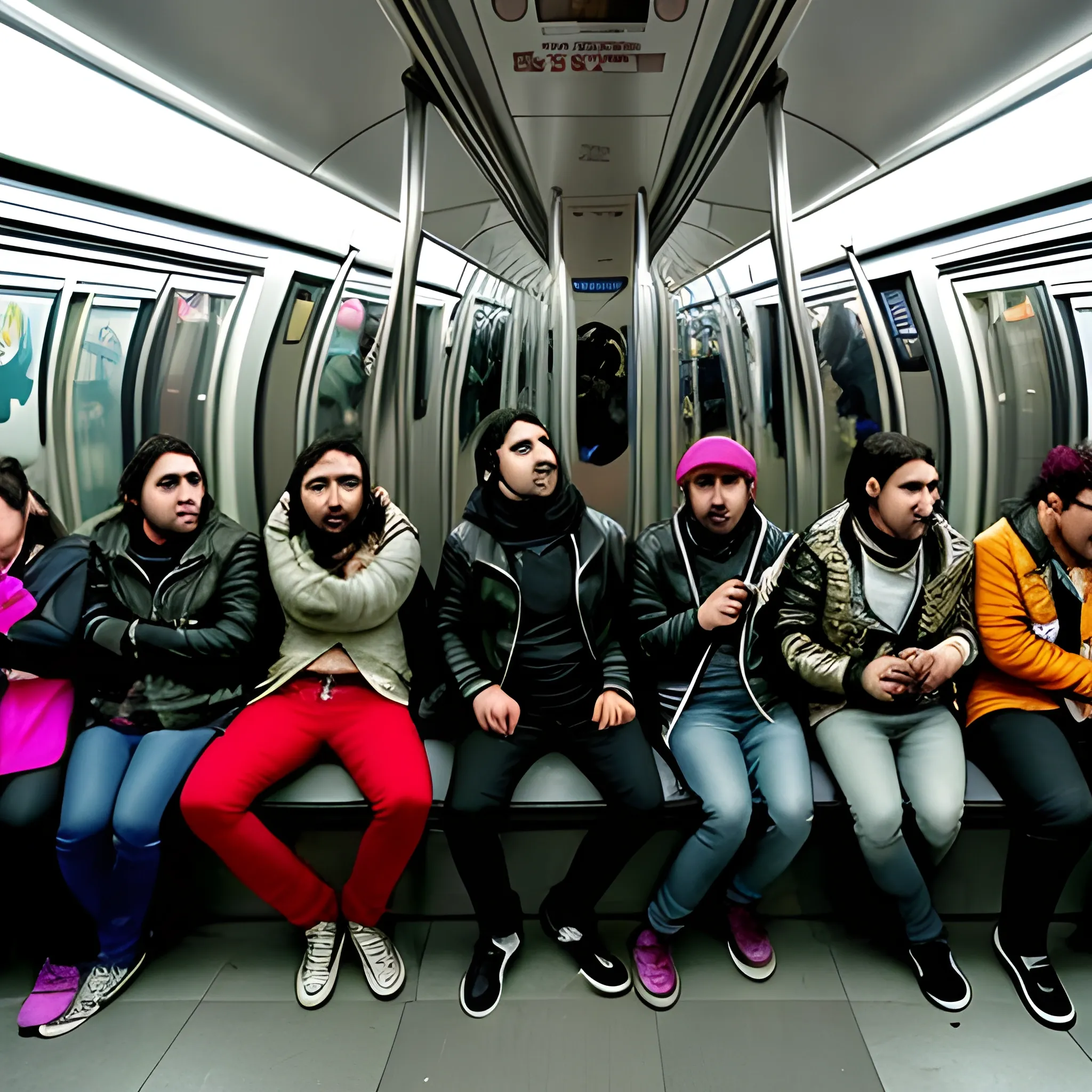 quiero una banda de musica con 7 personas que no midan mas de  un metro y treinta centimetros