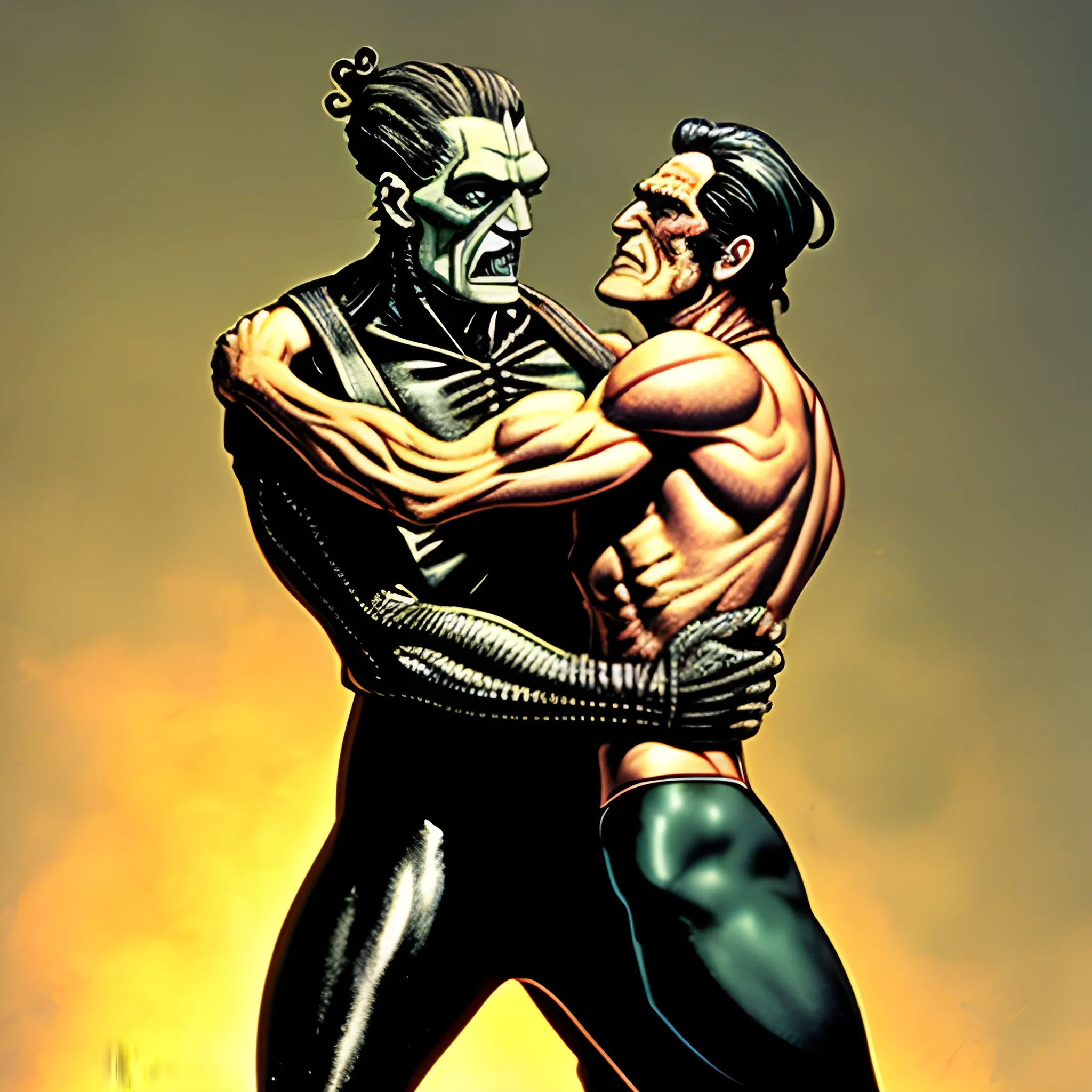 frankenstein chokes a boy