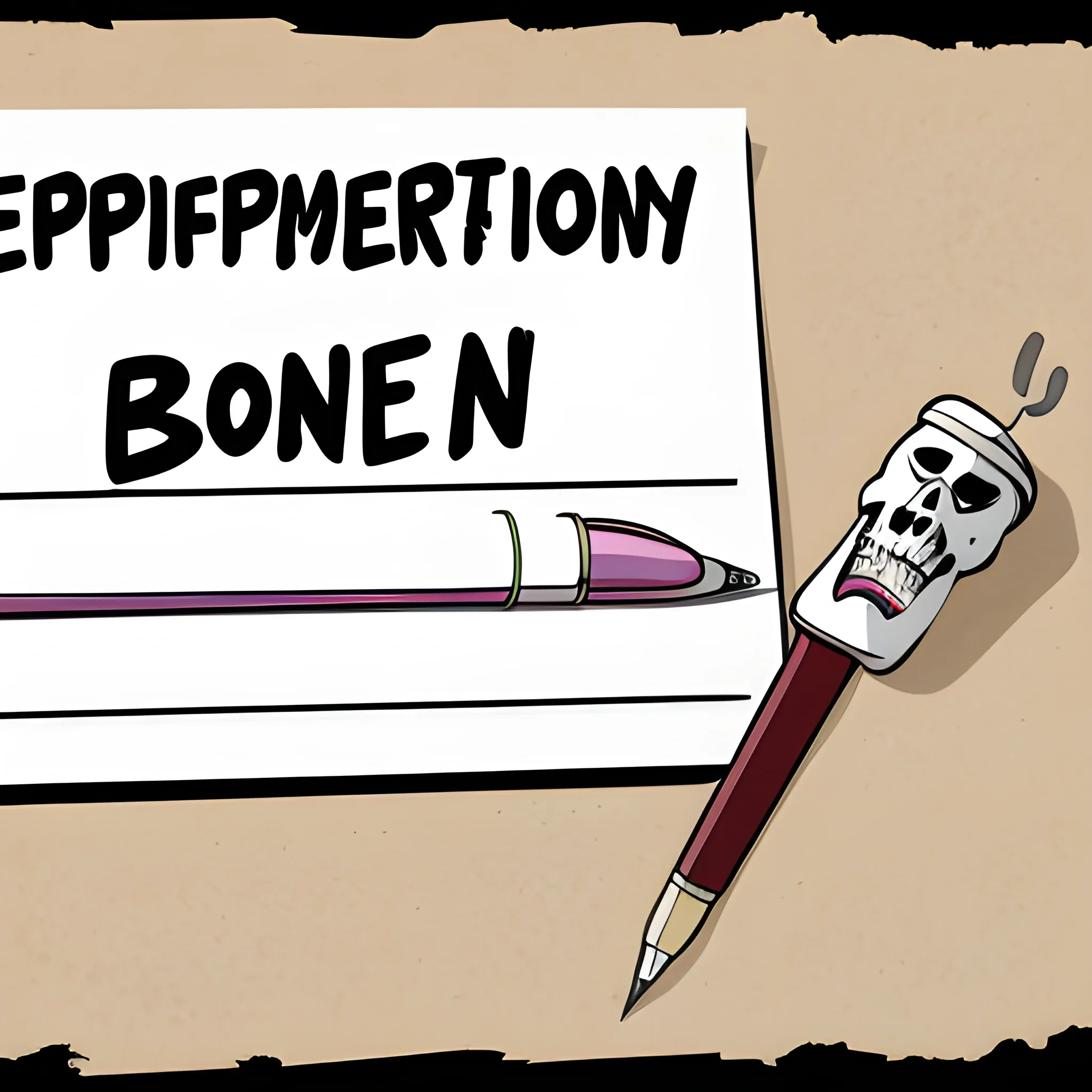 Appearance of bone，sign pen, Cartoon
