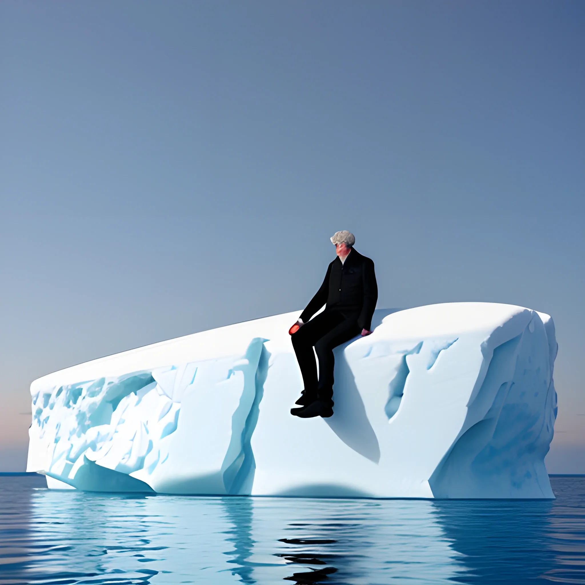  man on an iceberg
