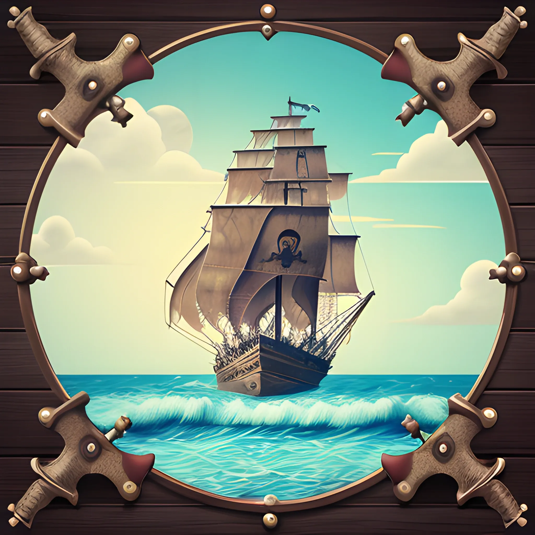 pirate ship background