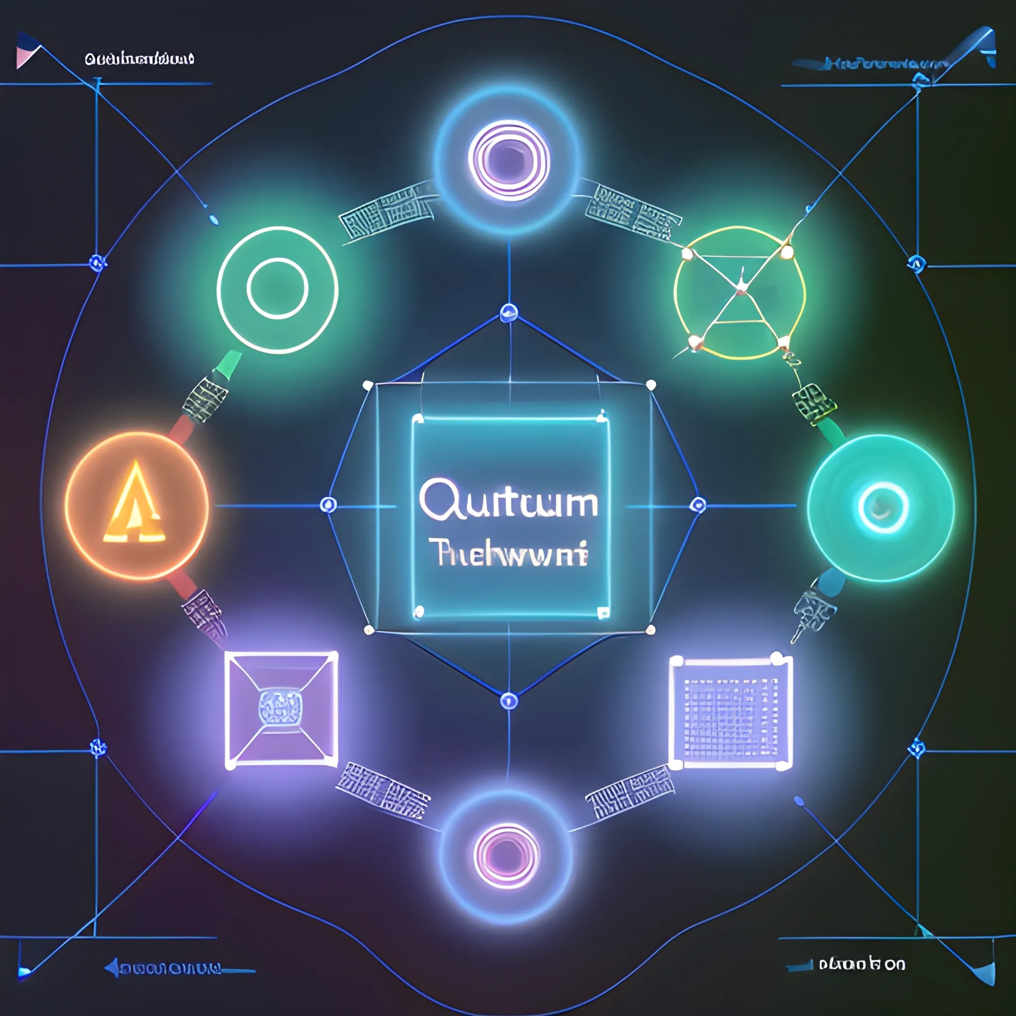 Imagine a quantum network that connects your place of study, your home and your work. Include the quantum source, quantum channel and detector in the diagram.