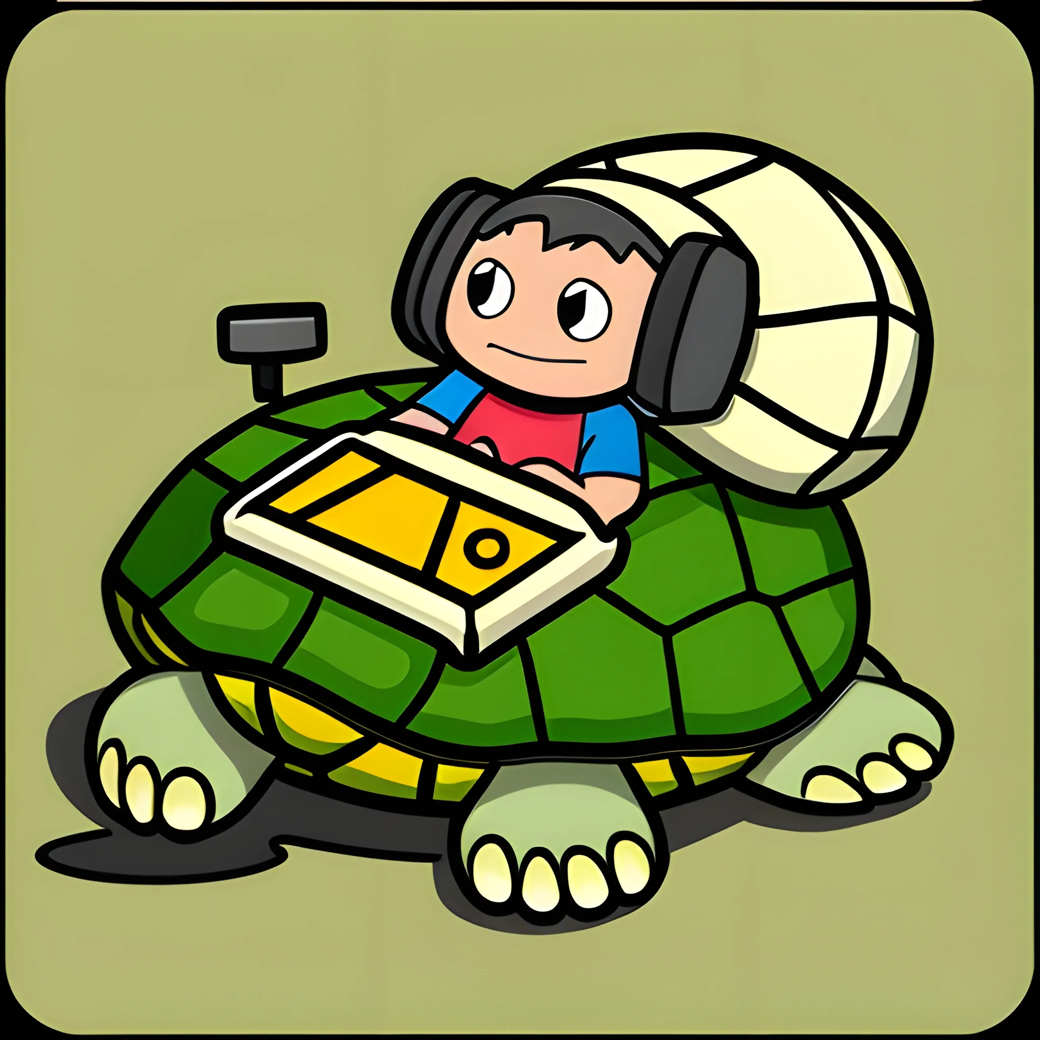 lazy turtle gamer
, Cartoon